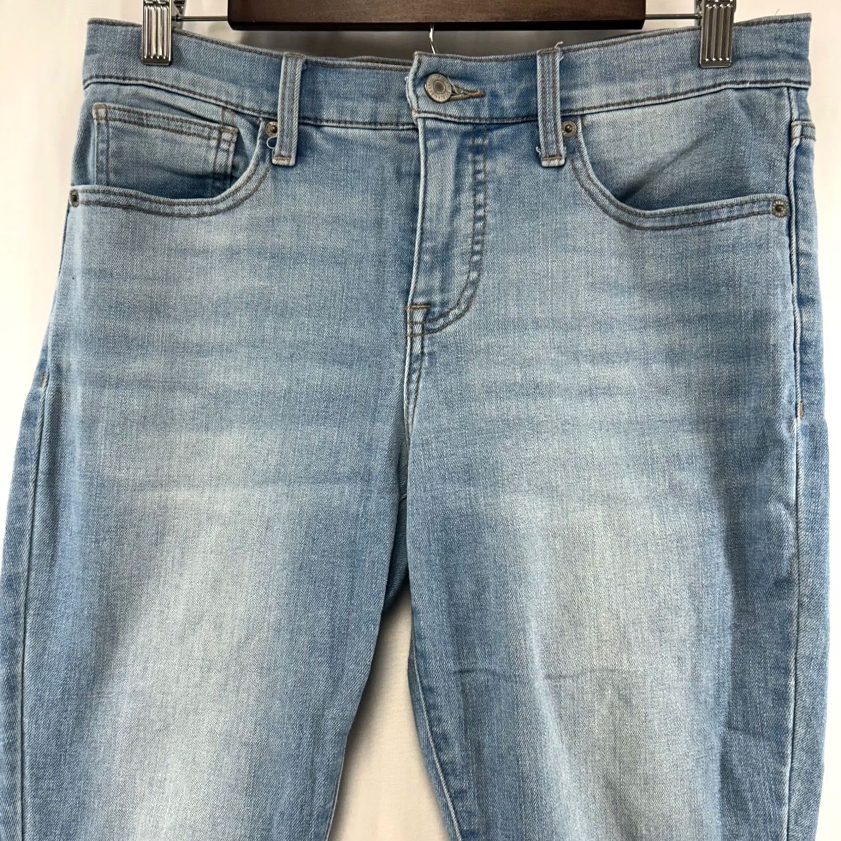 Lucky Brand Lucky Brand Ava Skinny Jeans Womens 8/29 Blue Mid Rise Raw Hem Size 30" / US 8 / IT 44 - 2 Thumbnail