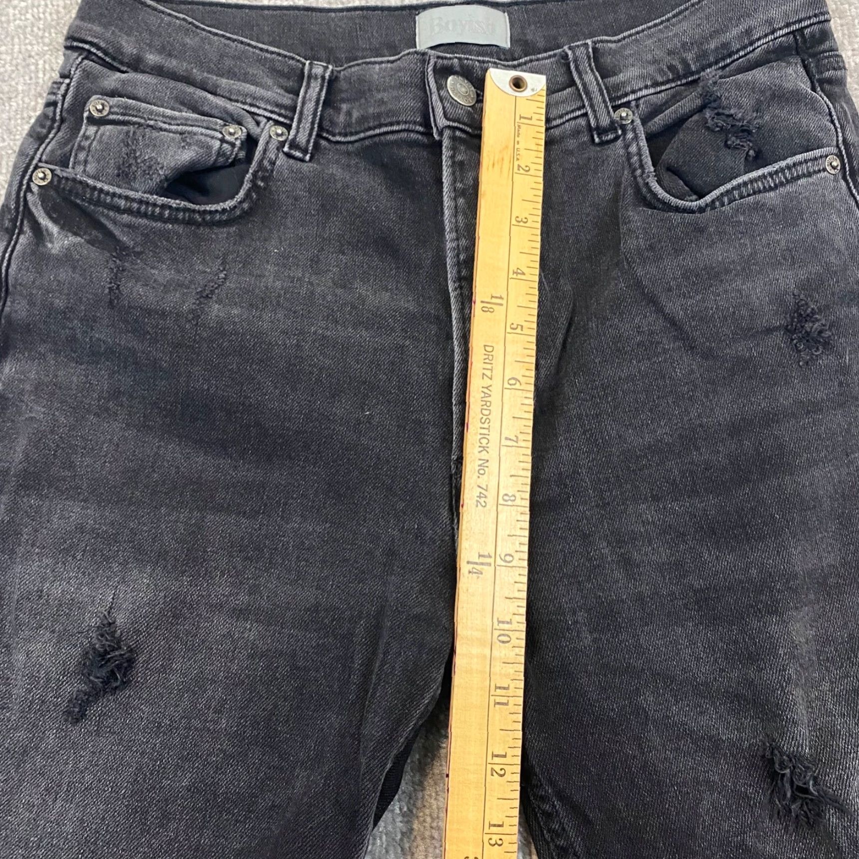 Boyish Boyish The Zachary Jeans Womens 28 Charcoal Gray High-Rise Skinny Denim Pants Jeans Size 28" / US 6 / IT 42 - 7 Thumbnail