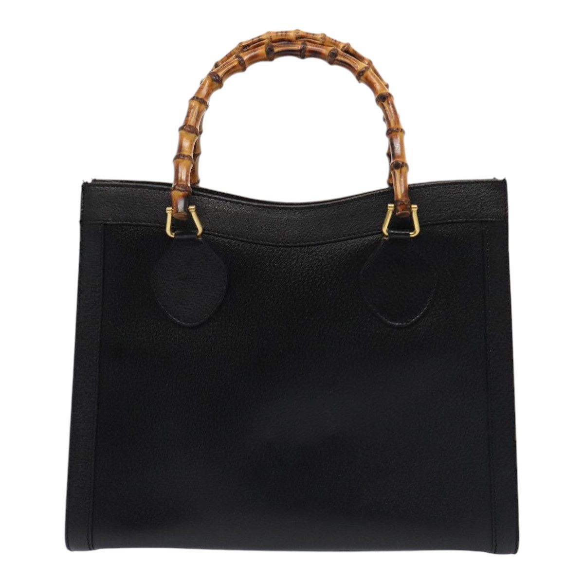 Gucci Bamboo Black Leather Handbag (Pre-Owned) Size ONE SIZE - 1 Thumbnail