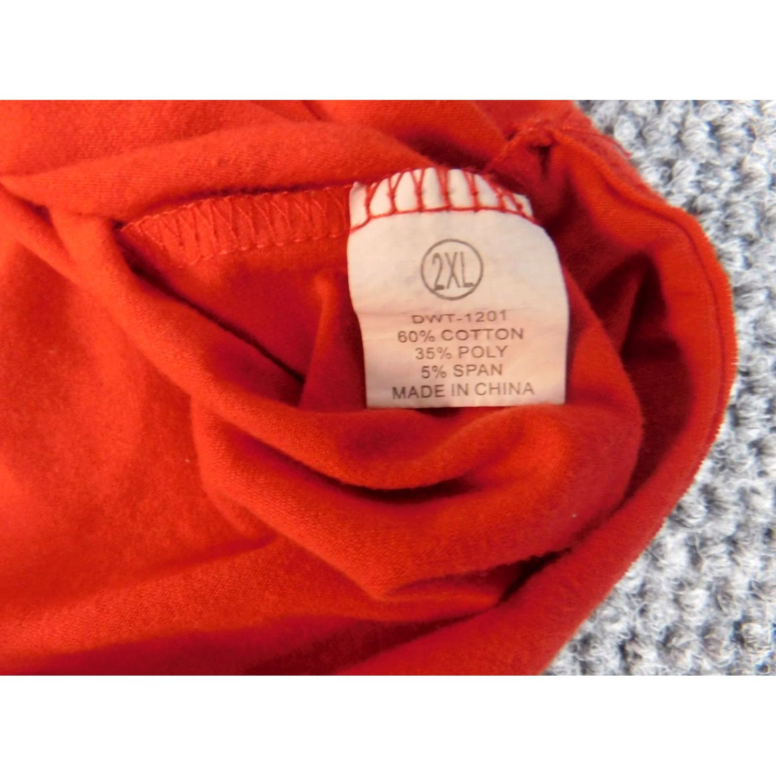 Vintage Dodo Blouse Womens 2XL Orange Short Sleeve Collared Pullover Stretch Casual Cotton Polyester Button Regular Classic Size XXL / US 16-18 / IT 52-54 - 6 Thumbnail