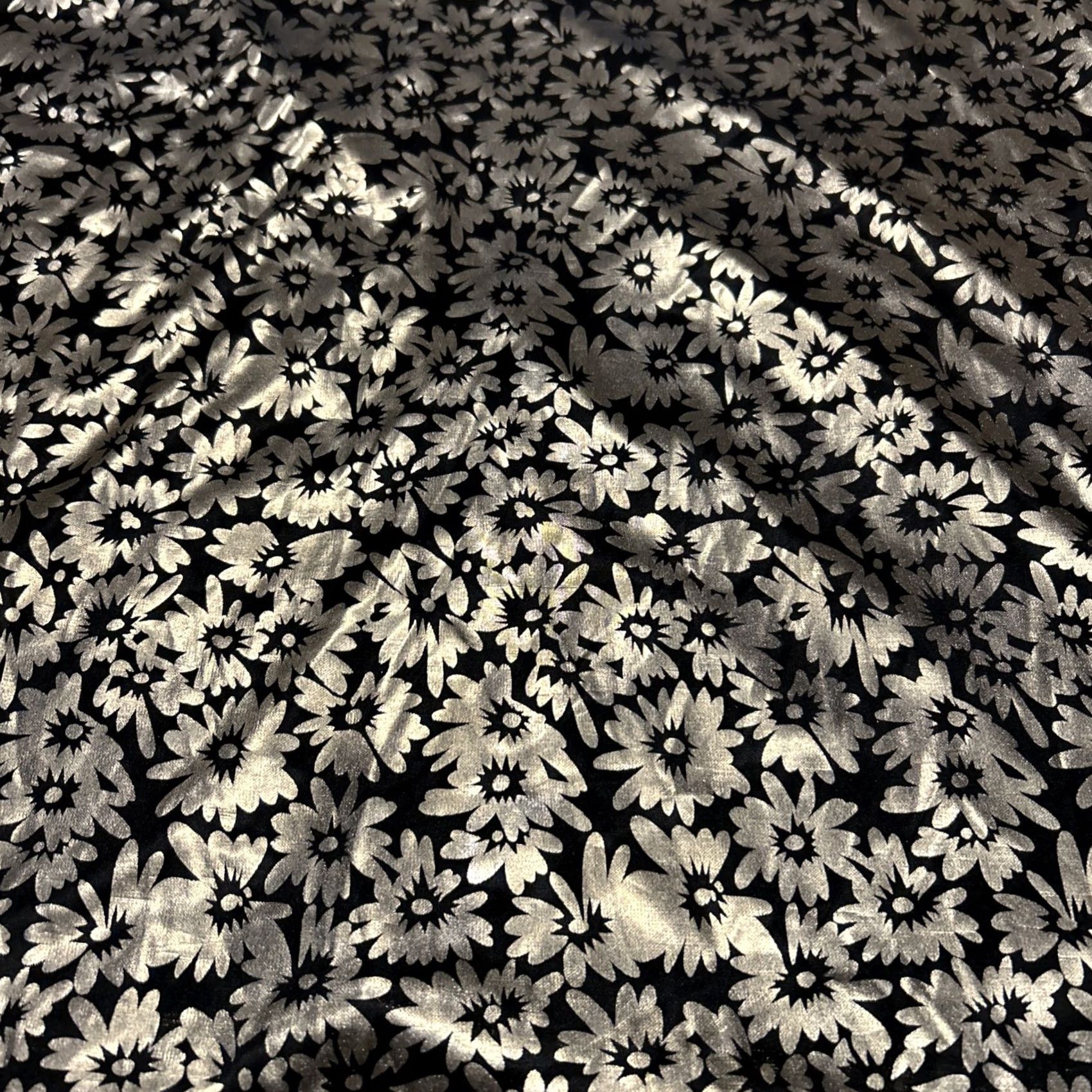 Vintage Trimmings Blouse 22W Gold VTG Plus Polyester Sleeveless Floral A26 Size 3XL / US 20-22 - 2 Thumbnail