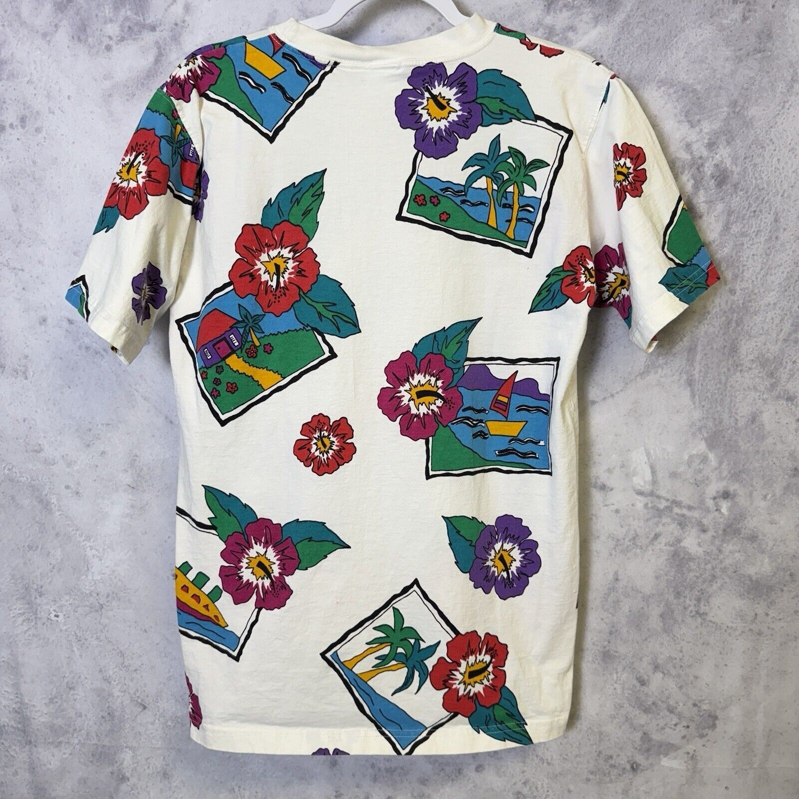 Vintage Vintage 90s Jason Maxwell T Shirt Adult Small White AOP Trav Size US S / EU 44-46 / 1 - 2 Thumbnail