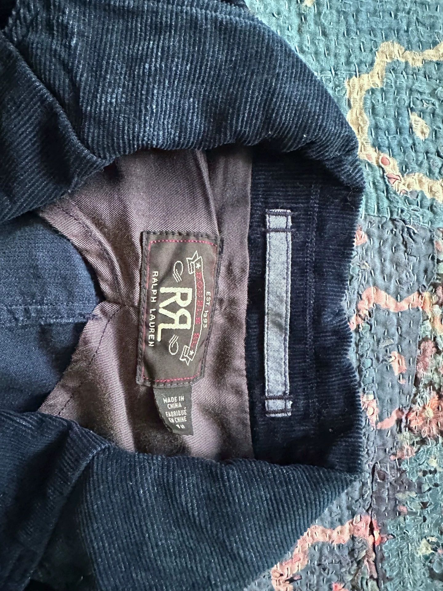 RRL Ralph Lauren RRL Corduroy Indigo Dyed Thin Striped Suit S Size US S / EU 44-46 / 1 - 5 Thumbnail