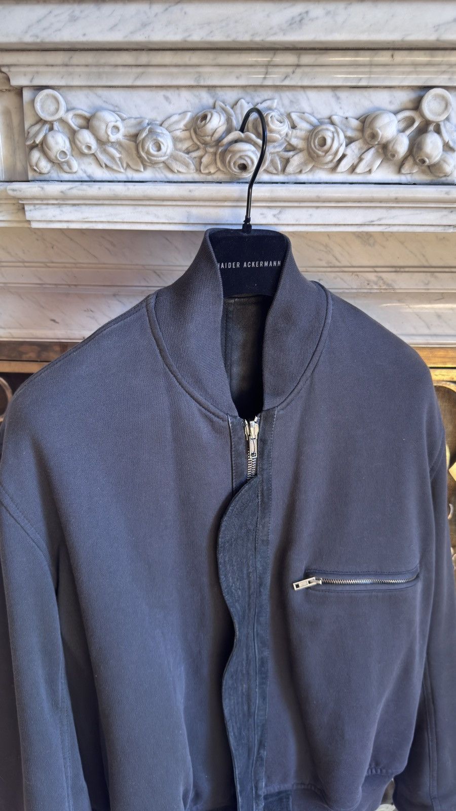 Haider Ackermann SS14 Reversible Bomber Jacket in Dark Grey Suede Size US S / EU 44-46 / 1 - 6 Thumbnail