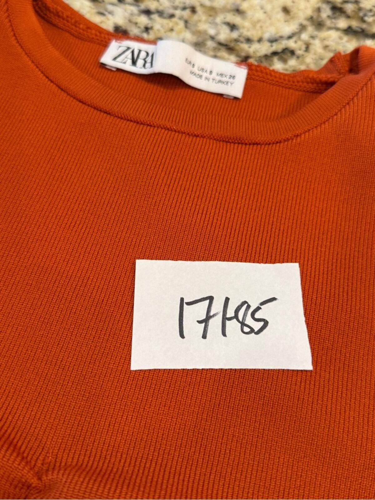 Zara Zara burnt orange long sleeve cropped sweater top SZ SM Size S / US 4 / IT 40 - 11 Thumbnail