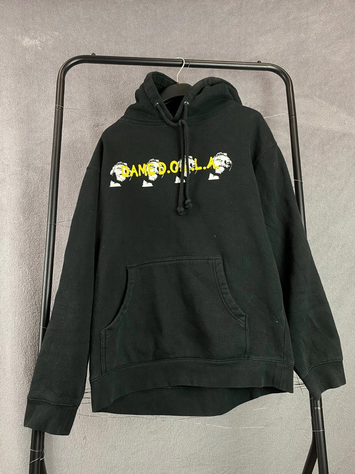 Other Dame Dolla Spellout Hoodie Y2K Grey S Size US S / EU 44-46 / 1 - 1 Thumbnail