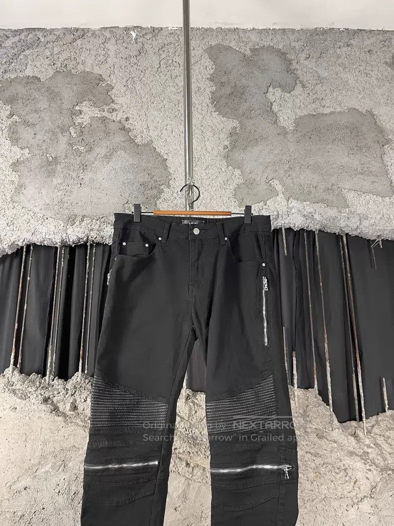 Amiri Amiri Leather patched denim jeans Size US 34 / EU 50 - 3 Thumbnail