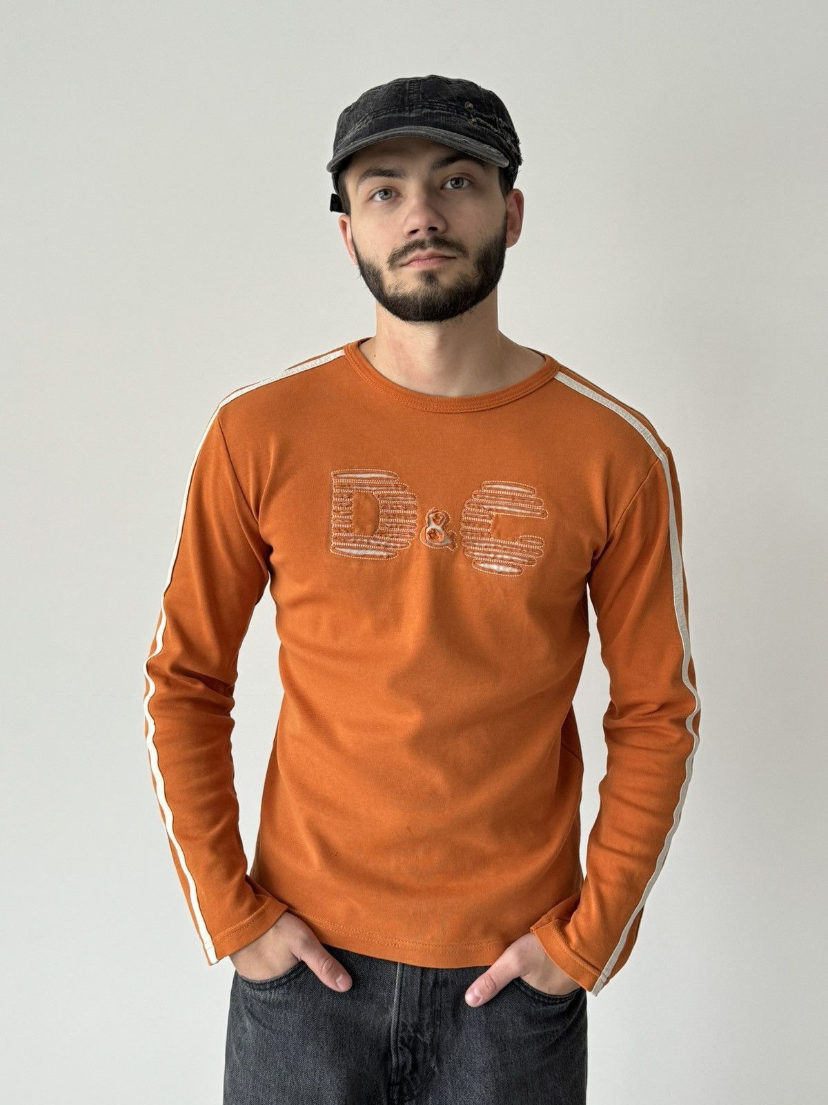 Affliction × Vintage Vintage Y2K Opium Orange Long Sleeve Shirt Size US S / EU 44-46 / 1 - 1 Thumbnail