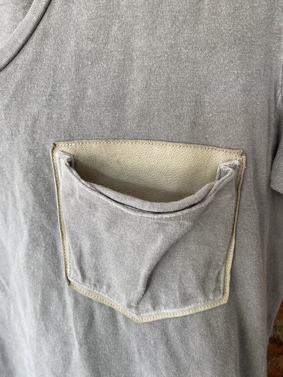 Ekam 2000s WJK leather Pocket smoke tee Size US S / EU 44-46 / 1 - 4 Thumbnail