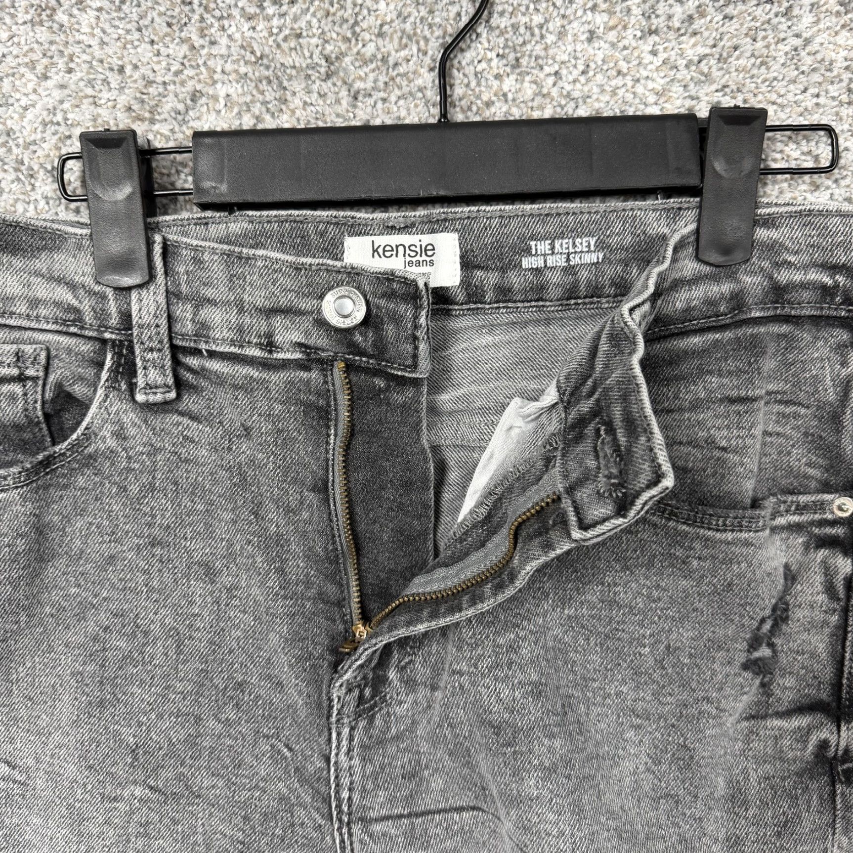 Vintage Kensie The Kelsey Jeans Womens 10/30 Gray High Rise Skinny Denim Edgy Streetwear Size 32" / US 10 / IT 46 - 6 Thumbnail