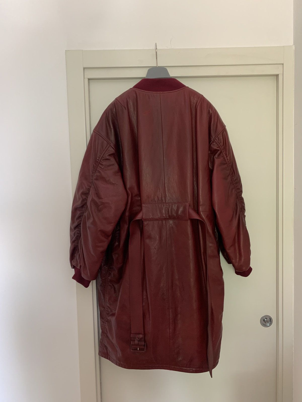 Prada × Raf Simons Prada by raf Simons runway fw22 red goat leather bomber Size US L / EU 52-54 / 3 - 7 Thumbnail