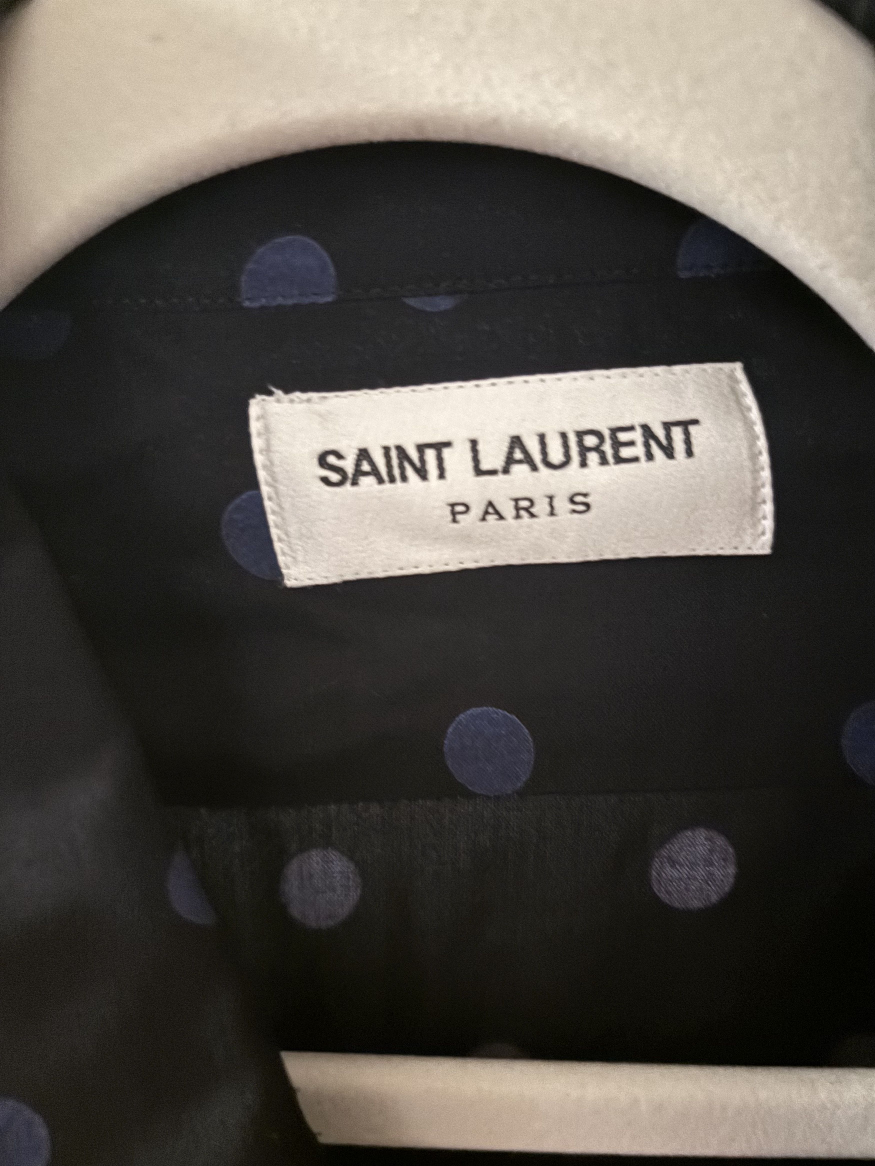 Saint Laurent Paris Rare Saint Laurent Paris Polka Dots Shirt Hedi Era Size US M / EU 48-50 / 2 - 2 Thumbnail