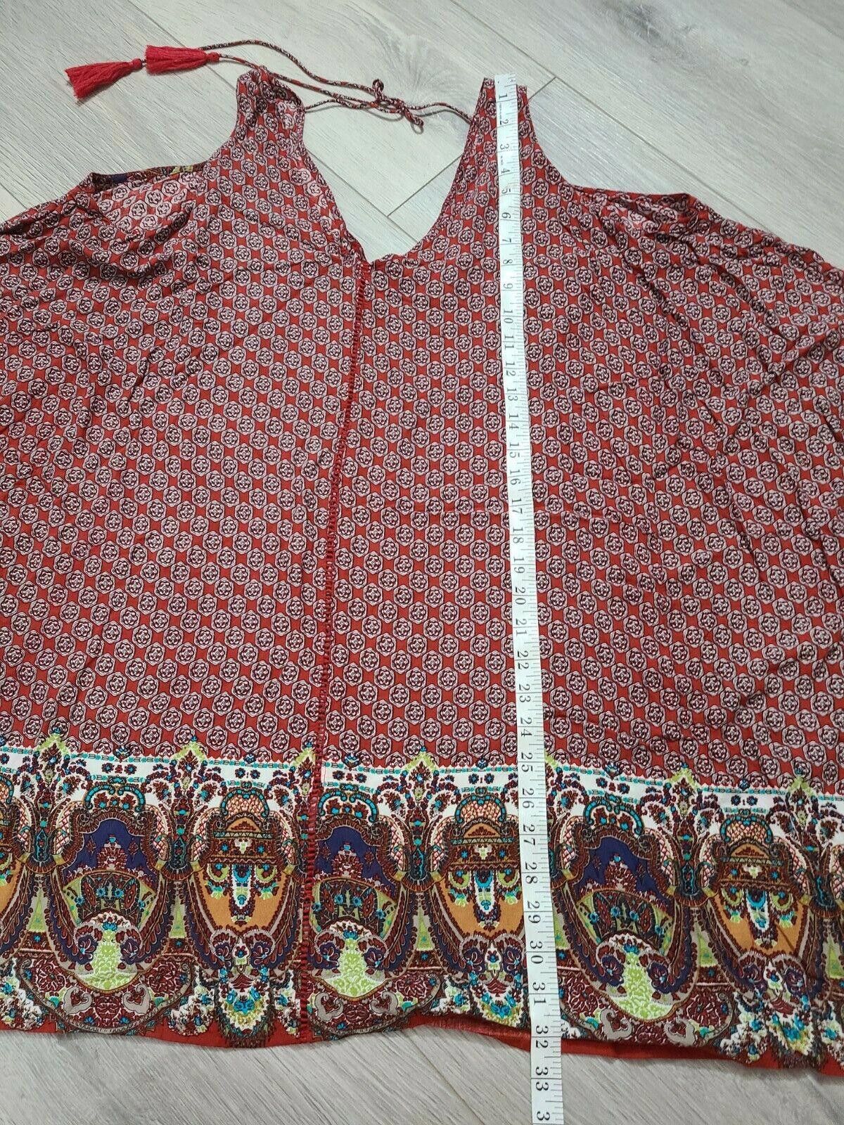 Designer Faithful And True Kimono Top Medium Orange Boho tassled Size M / US 6-8 / IT 42-44 - 5 Thumbnail