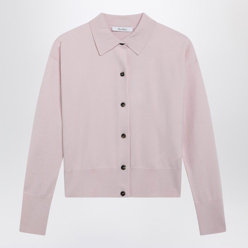 Max Mara Max Mara Pink Wool-Blend Cardigan Size S / US 4 / IT 40 - 1 Thumbnail