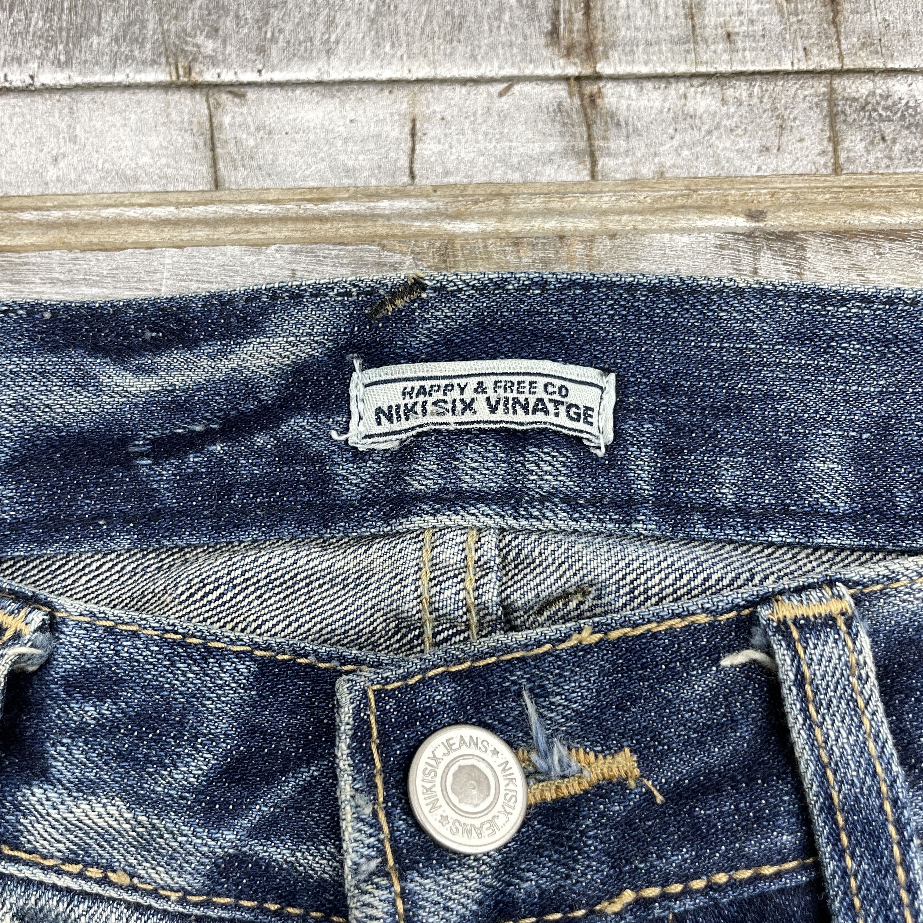 Japanese Brand × Vintage Vintage Nikisix Blue Denim Distressed Jeans - WC308 Size US 30 / EU 46 - 6 Thumbnail