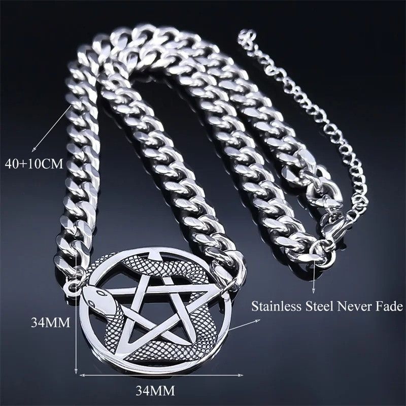 Jewelry Gothic Satan Snake Necklace Size ONE SIZE - 5 Thumbnail