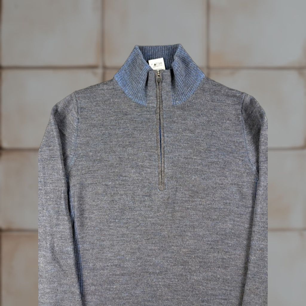 Patagonia Patagonia Sweater Women’s XL Gray Merino Wool Quarter Zip Mock Neck Long Sleeve Zipper Pullover Outdoor Striped Size XL / US 12-14 / IT 48-50 - 1 Thumbnail