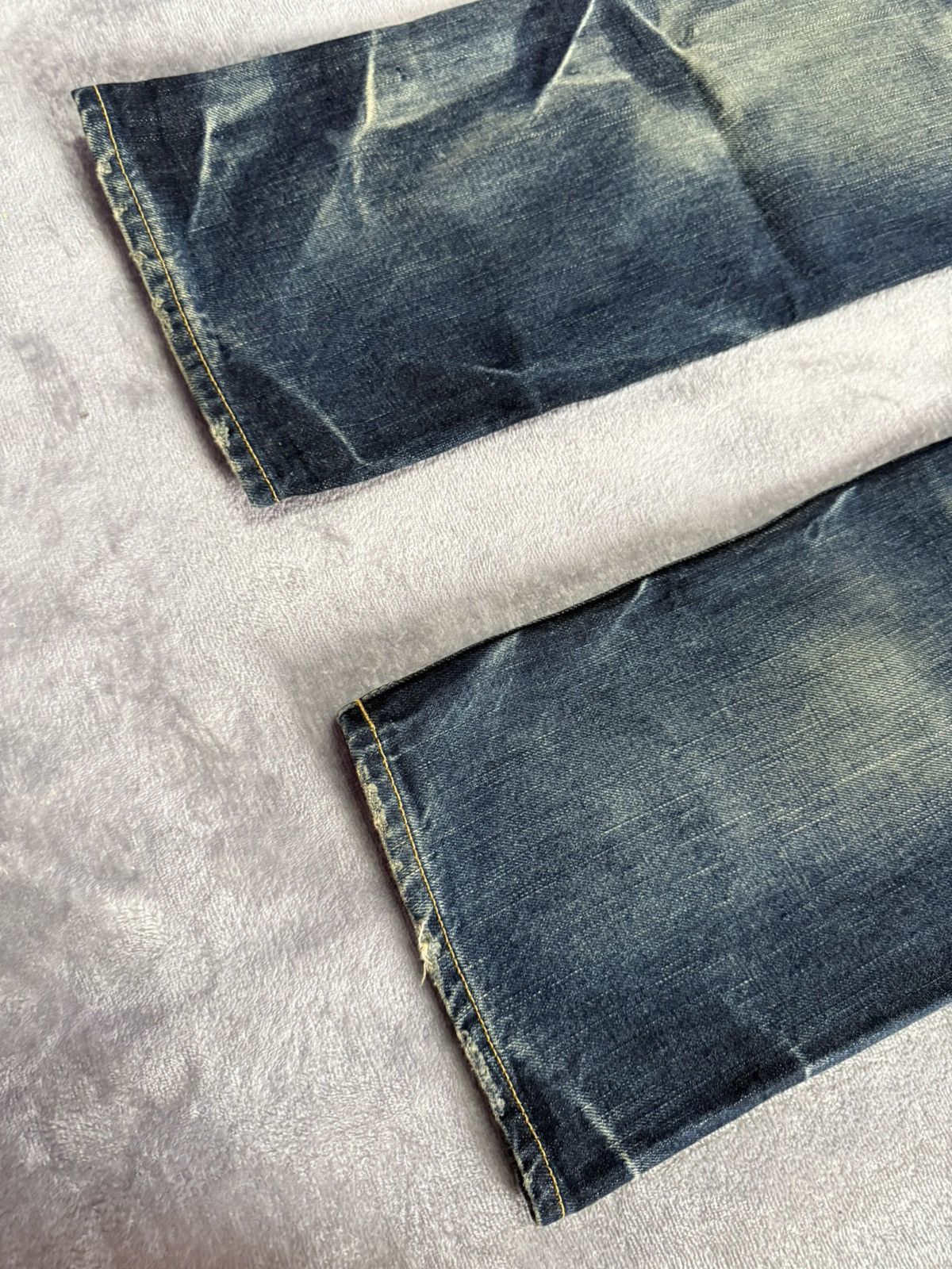 Japanese Brand Takeo Kikuchi Japan Claw Mark Mud Wash Loose Jeans Size US 34 / EU 50 - 13 Thumbnail
