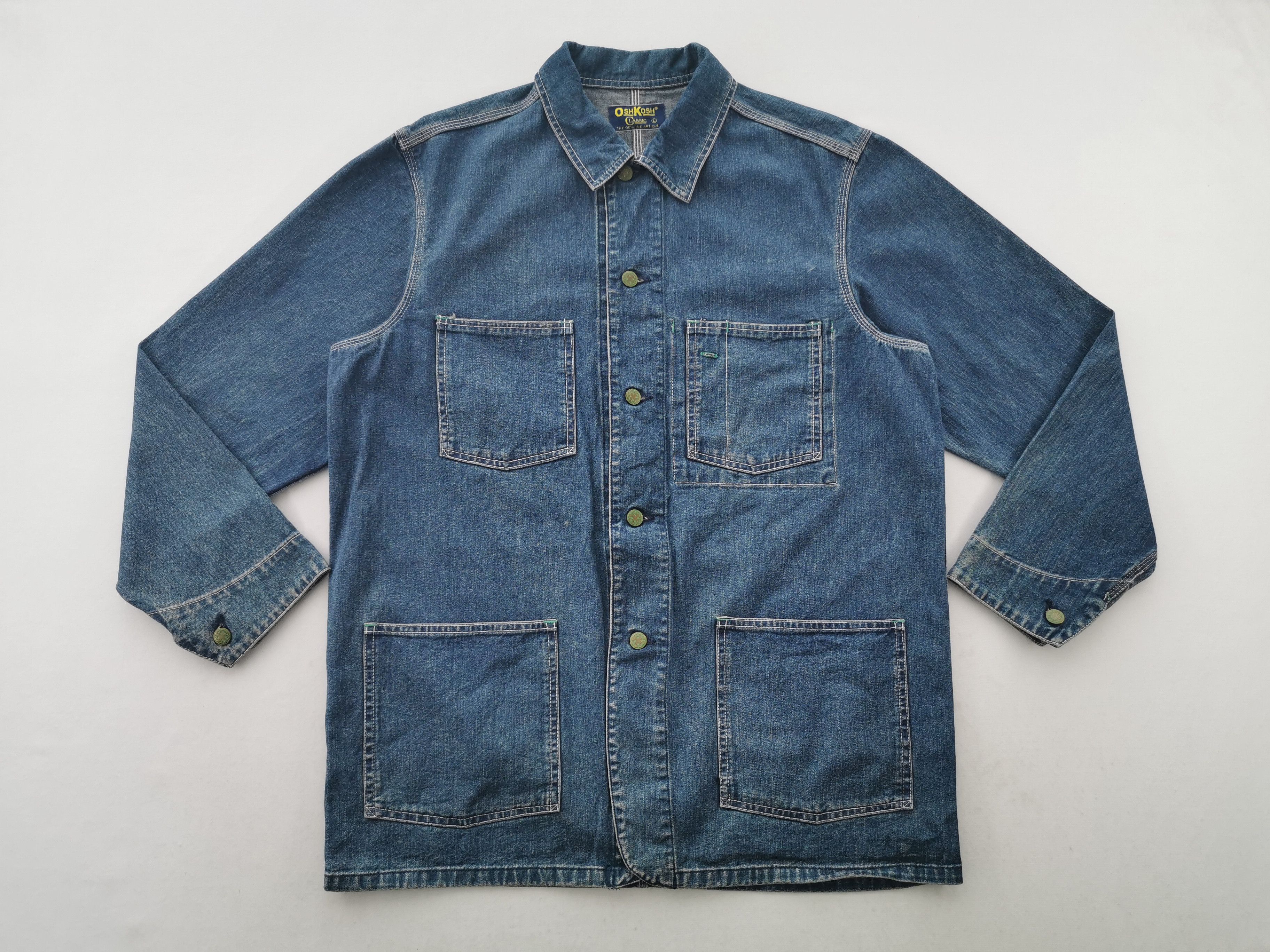 Oshkosh Vintage 90s Oshkosh Denim Jeans Jacket Size L Size US L / EU 52-54 / 3 - 3 Thumbnail