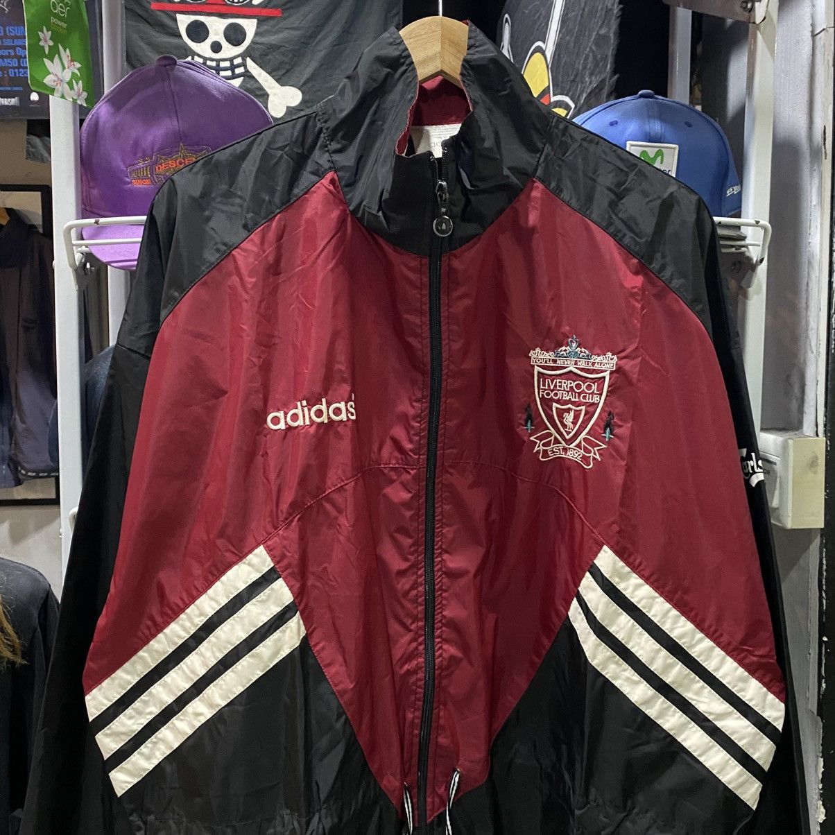 Adidas × Vintage VINTAGE 90’s Adidas Liverpool Soccer Rain Light Jackets Size US XL / EU 56 / 4 - 4 Thumbnail