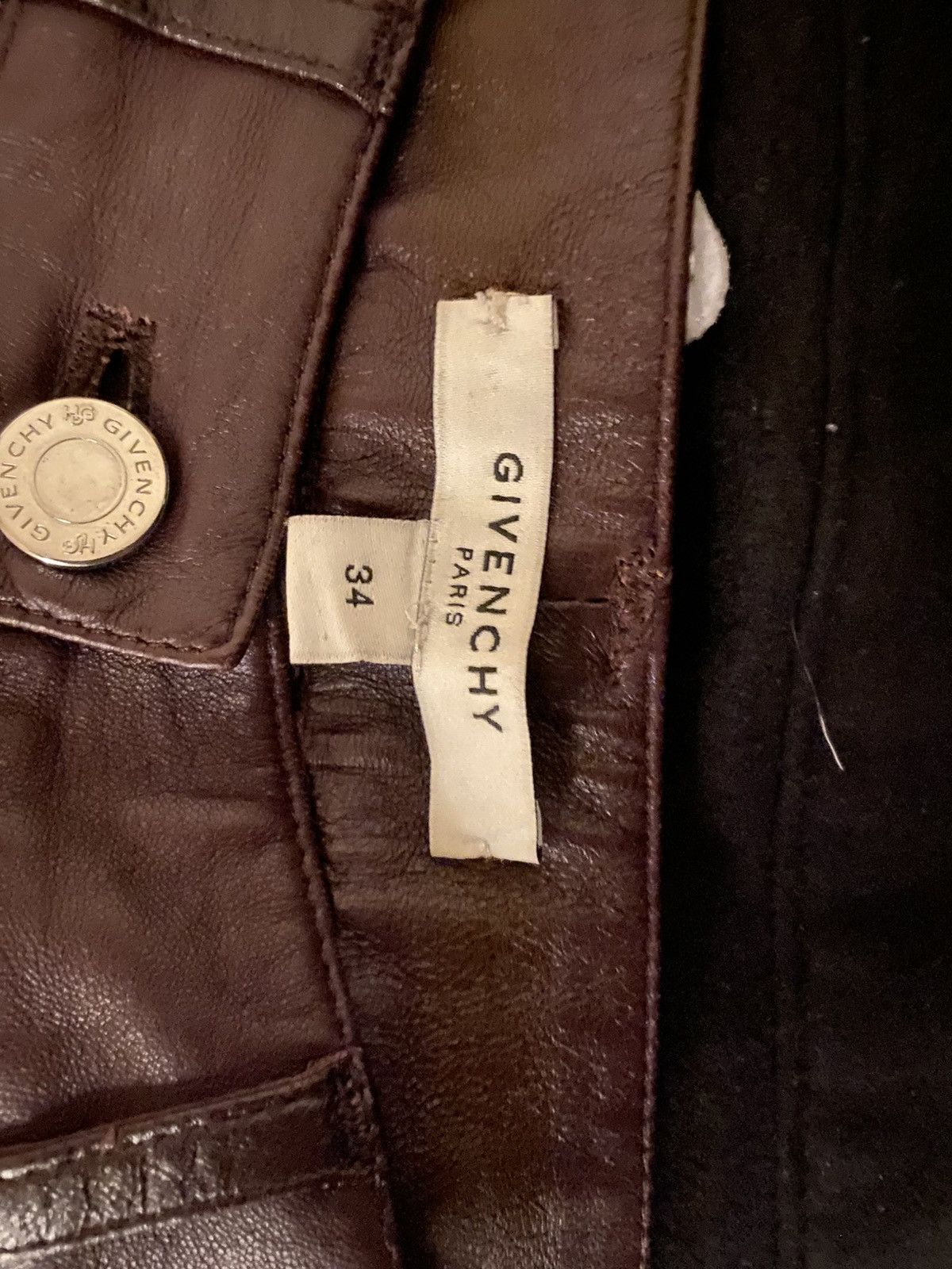 Givenchy Givency leather pants, burgundy (rare luxury) Size 24" / US 00 / IT 34 - 11 Thumbnail