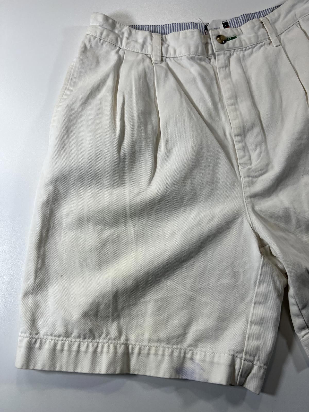 Other Vintage Tommy Hilfiger Classic White Pleated Shorts 33 Size US 32 / EU 48 - 3 Thumbnail