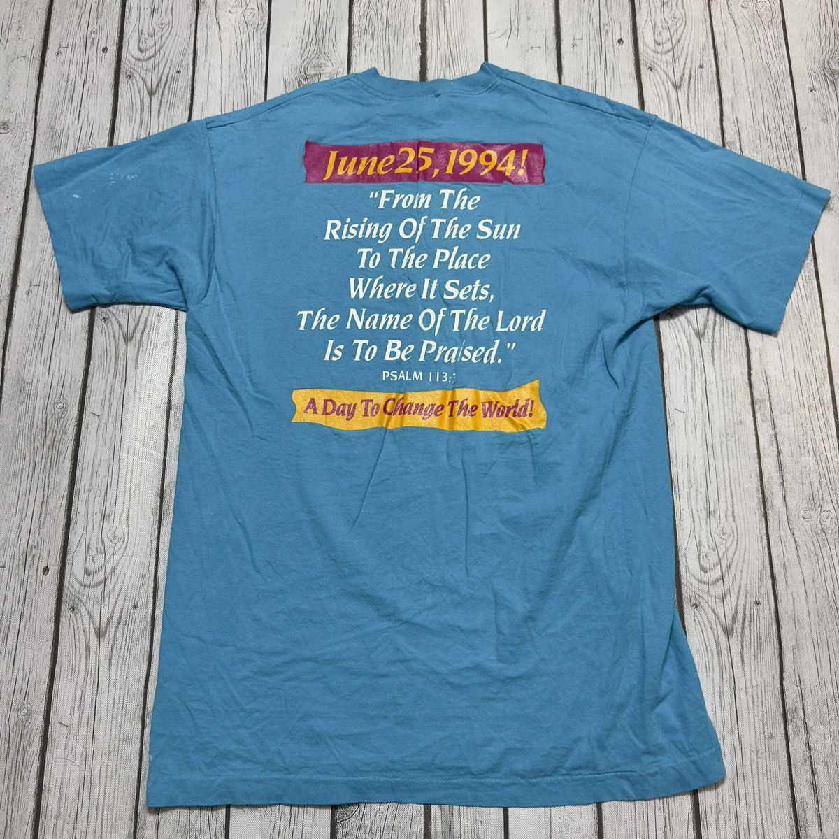 Fruit Of The Loom × Vintage Vintage 1994 Walk for Jesus tee Size US L / EU 52-54 / 3 - 2 Thumbnail
