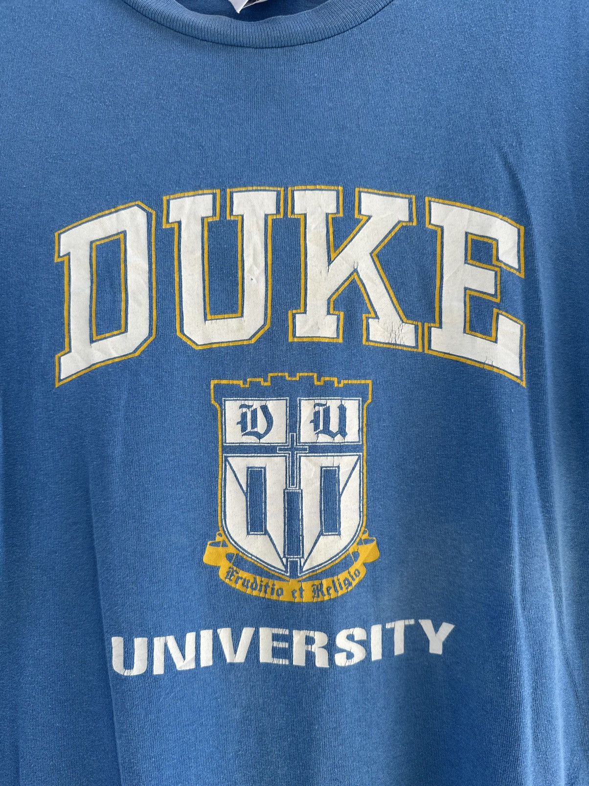 Vintage Thrashed Faded Vintage 90s Duke University Single Stitch Tee Size US L / EU 52-54 / 3 - 2 Thumbnail