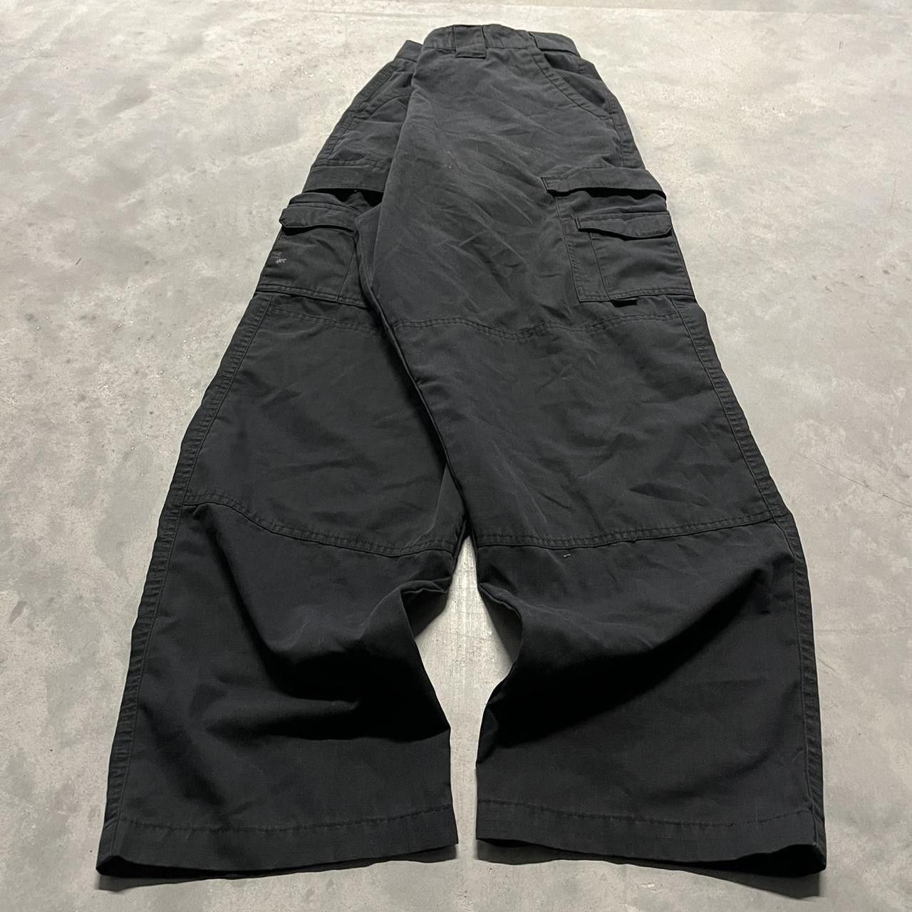 Japanese Brand × Vintage Crazy Vintage Y2K/2000s BaggyGrunge Black Wide Leg Size US 42 / EU 58 - 2 Thumbnail