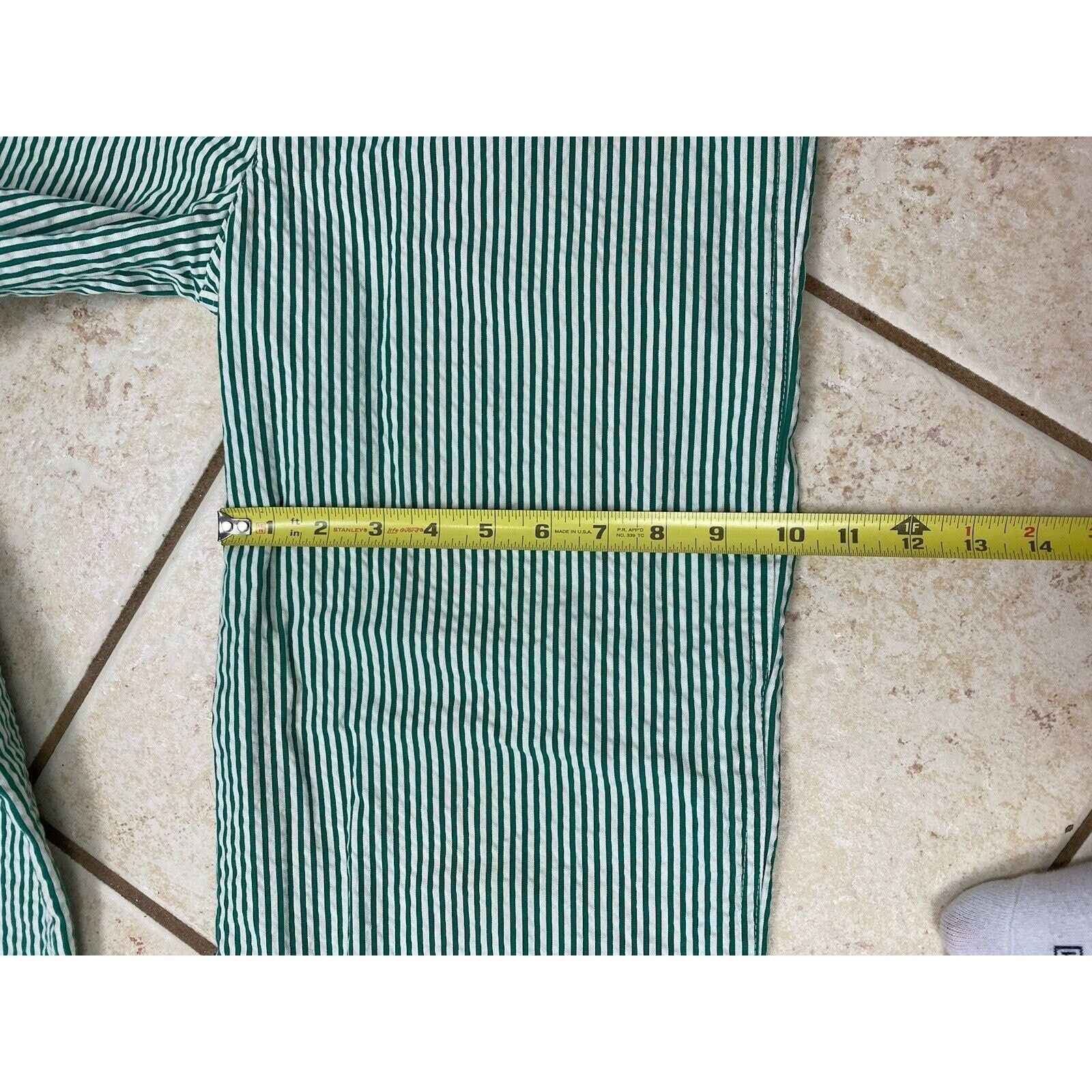 Marni Marni Green White Striped Wide-Leg Pants Size 40 IT Culottes Size 27" / US 4 / IT 40 - 10 Thumbnail