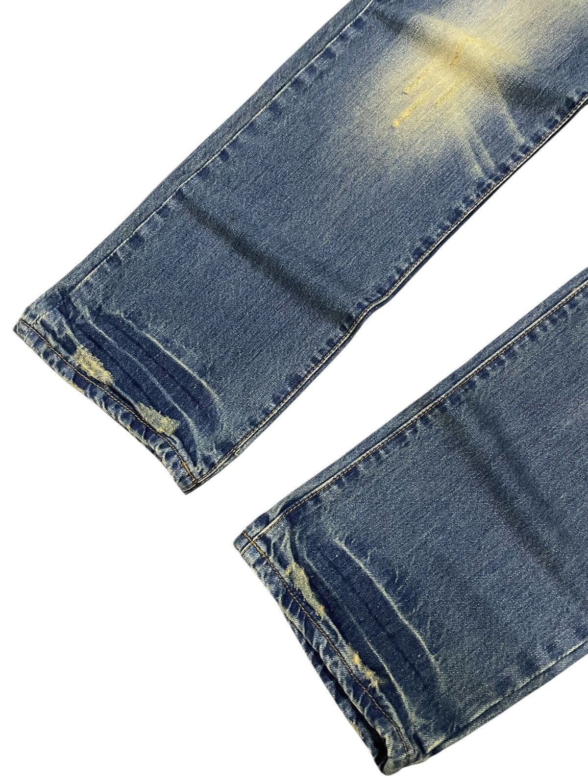 GOSTAR DE FUGA × Hysteric Glamour × Japanese Brand TuoGu Poems Muddy Wash Embroidered Jeans Size US 30 / EU 46 - 5 Thumbnail