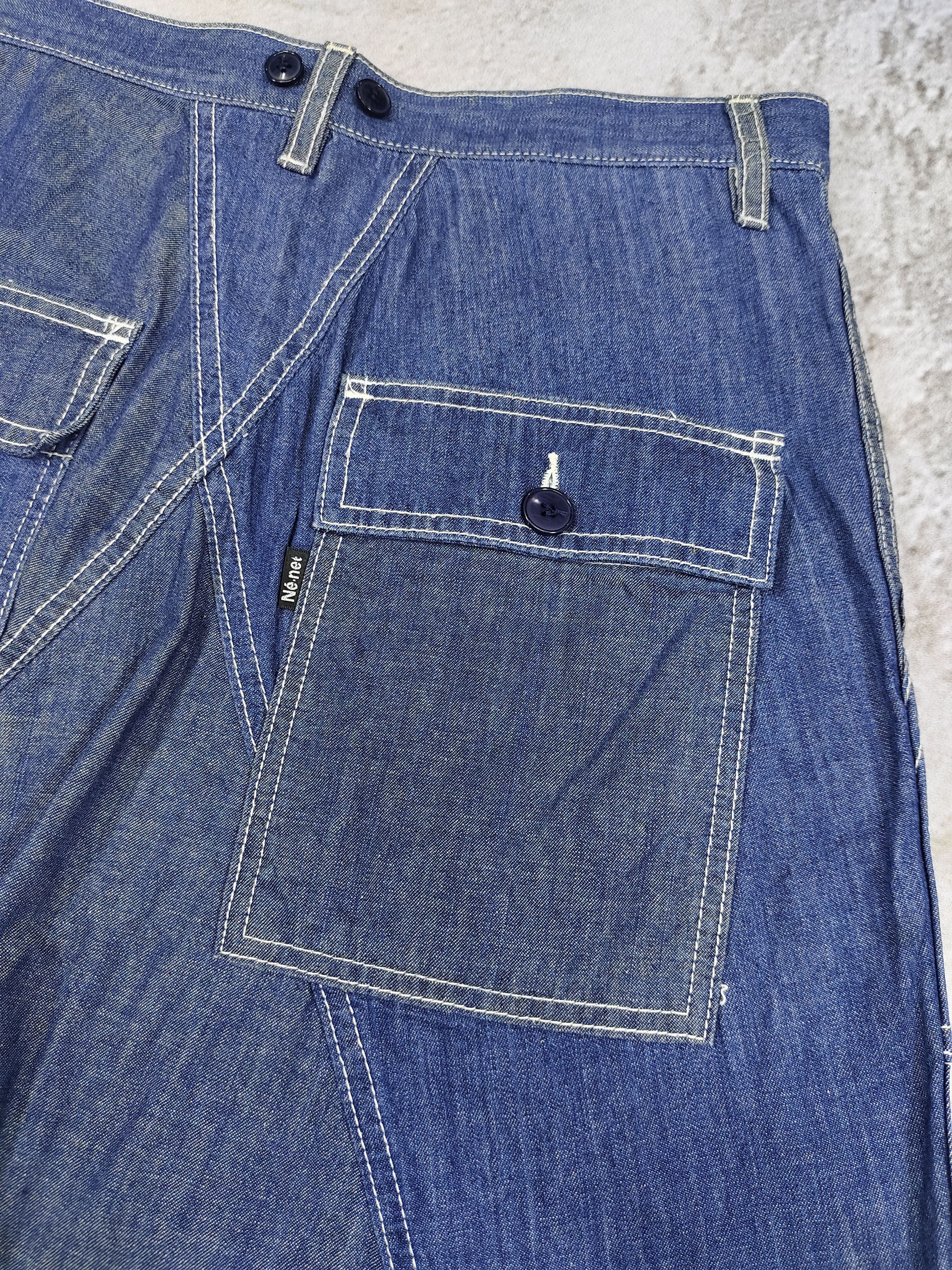 Ne-Net 00s Ne-Net- Sarouel Utility Panel Drop Crotch Denim Short Size 30" / US 8 / IT 44 - 8 Thumbnail