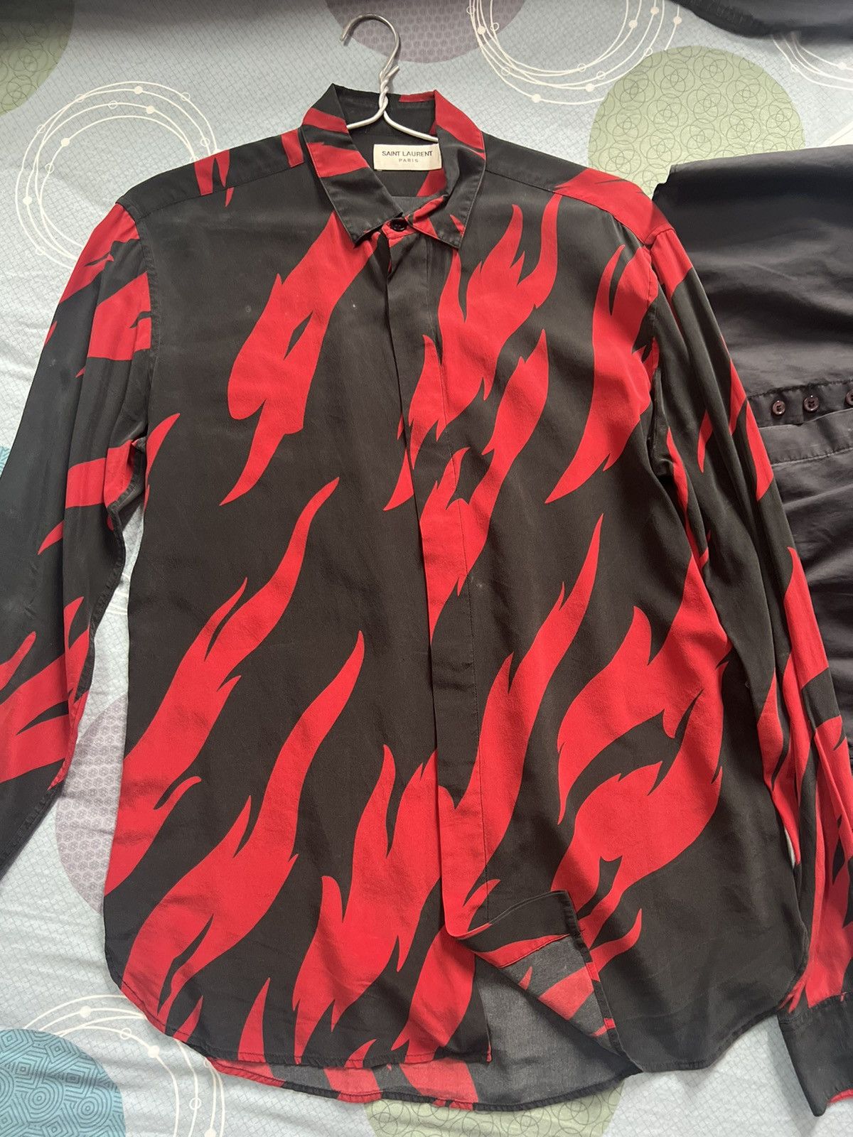 Saint Laurent Paris Saint Laurent Flame shirt Size US S / EU 44-46 / 1 - 1 Thumbnail