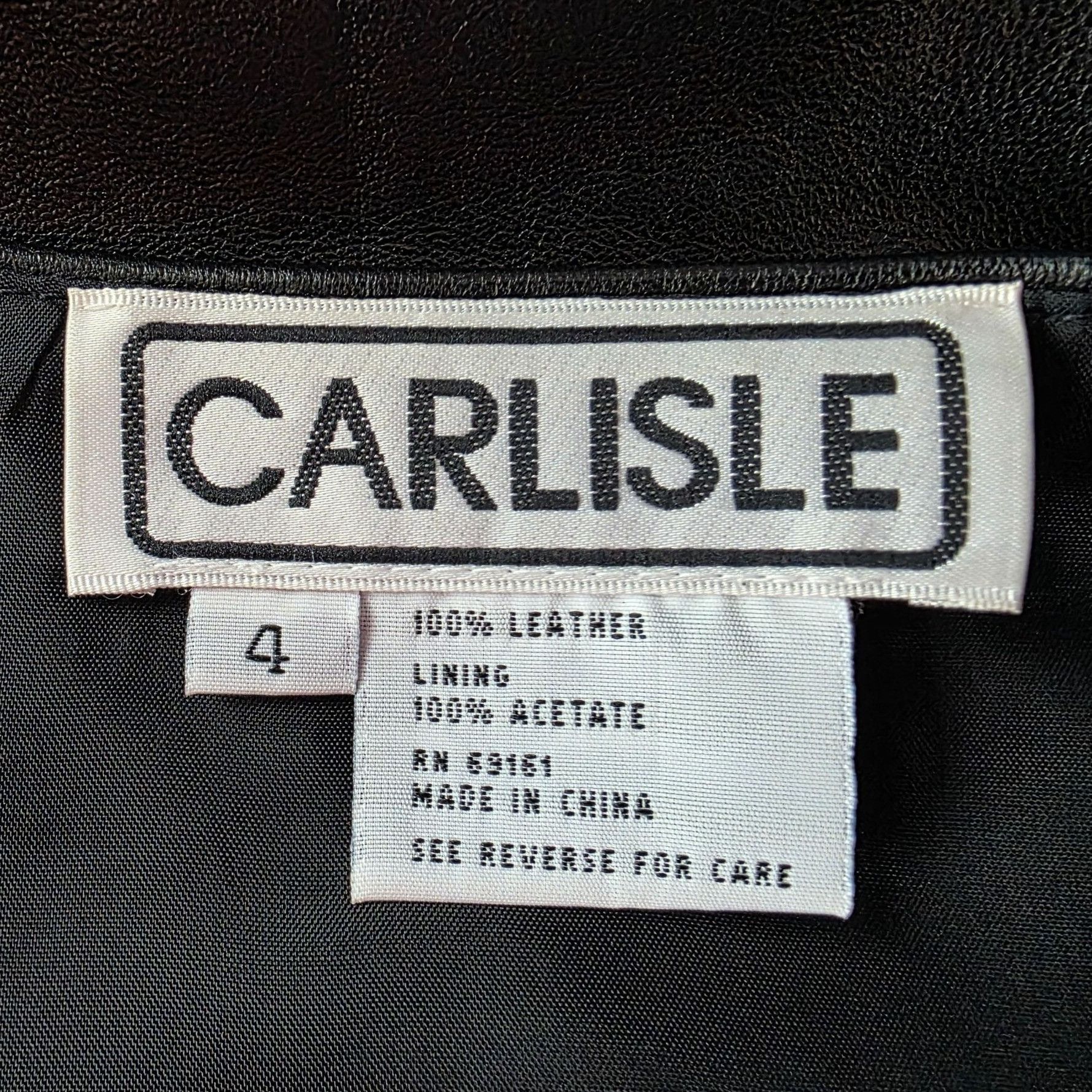 Other Vintage Carlisle Womens 4 Skirt Leather Pencil Knee Length Size 27" / US 4 / IT 40 - 5 Thumbnail