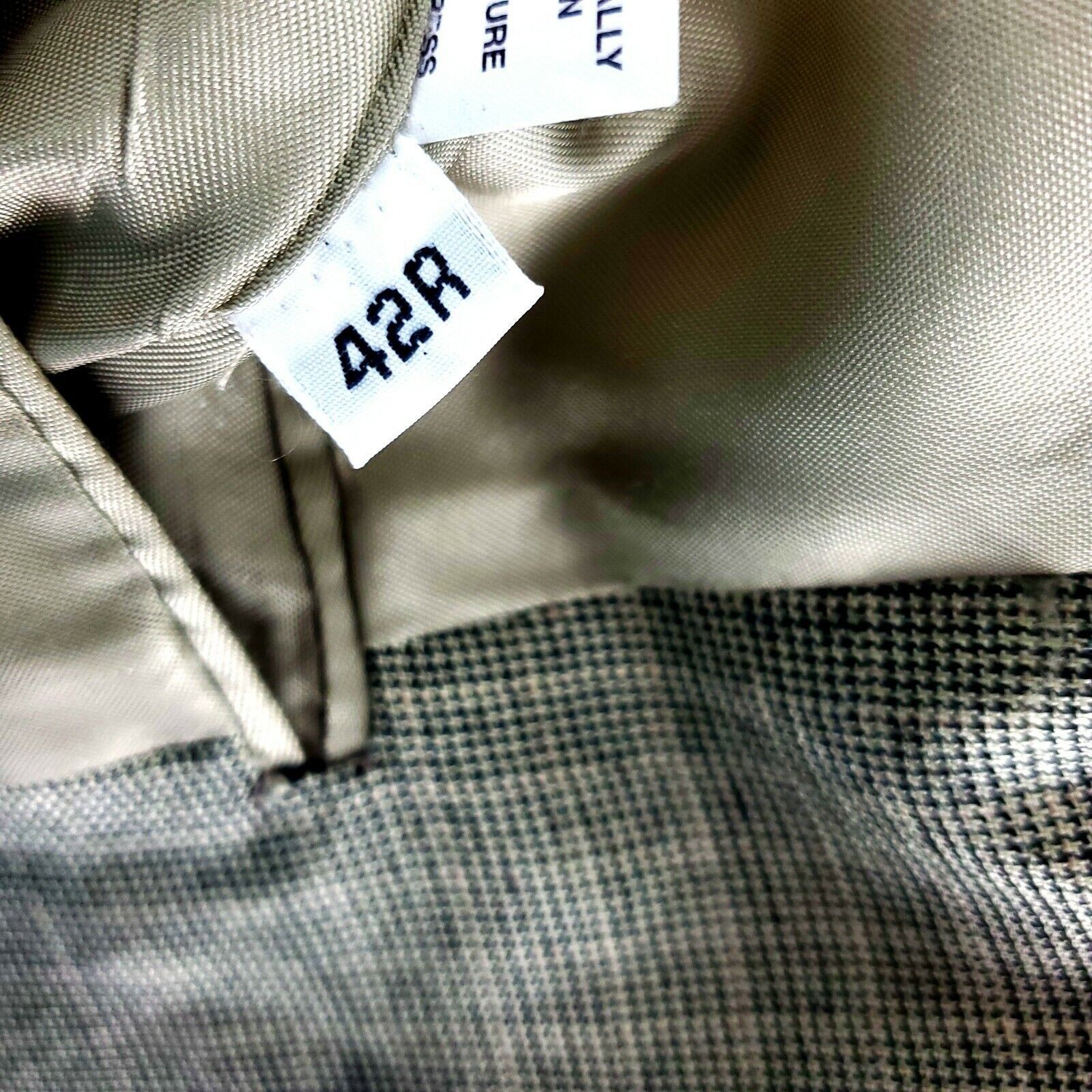 Hart Schaffner Marx Hart Schaffer Marx Wool 2 Button Sport Coat 42R Black Tan St Size 42R - 8 Thumbnail