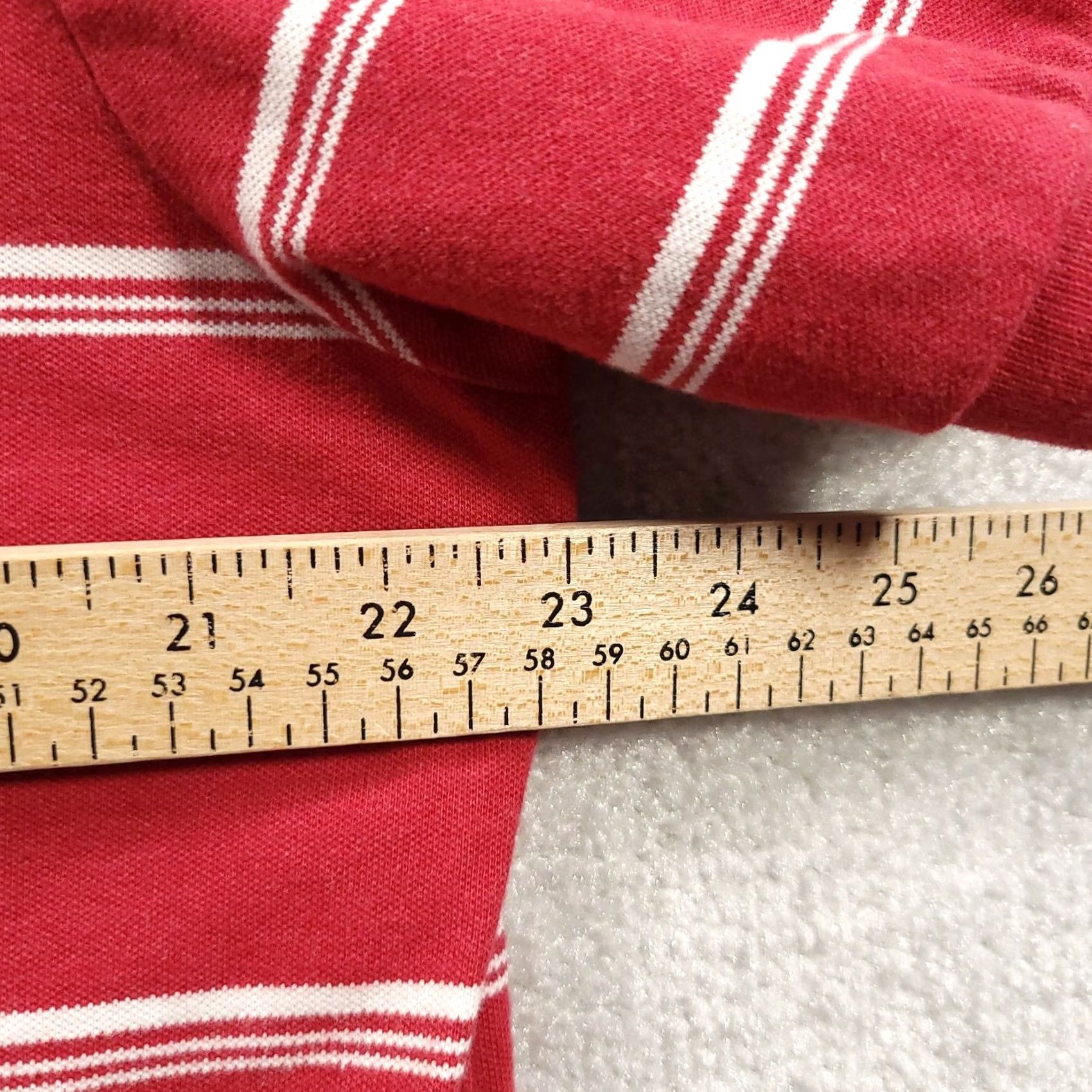 Chaps Chaps Polo Shirt Large Red Stripe Short Sleeve Easy Care Stretch Mens Size US L / EU 52-54 / 3 - 5 Thumbnail