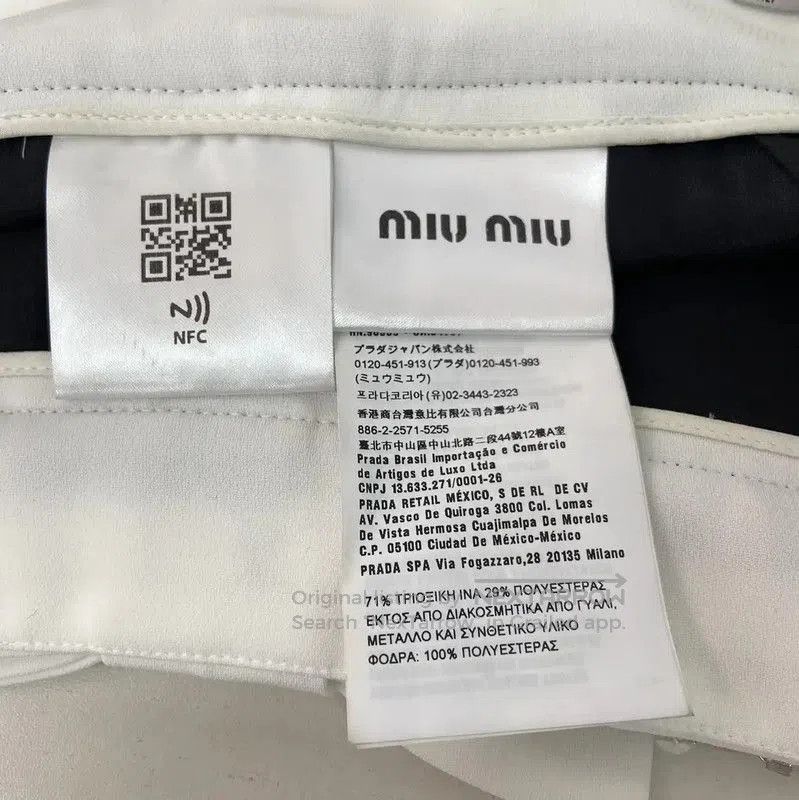 Miu Miu Miu Miu A-Line Skirt in Black Acetate . Size 29" - 7 Thumbnail