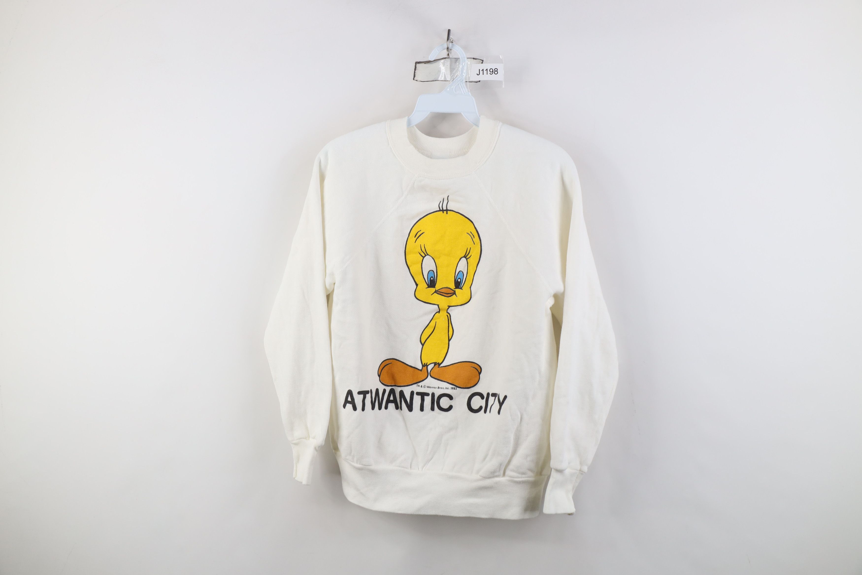 Vintage Vintage 80s Warner Bros Tweety Bird Atlantic Sweatshirt Size S / US 4 / IT 40 - 1 Thumbnail