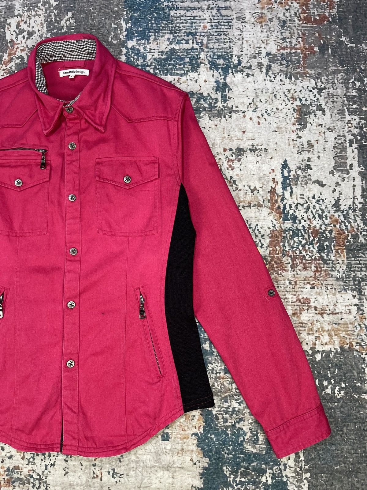semanticdesign Semantic Design Black Pink Button Overshirt Jackets Size US S / EU 44-46 / 1 - 4 Thumbnail