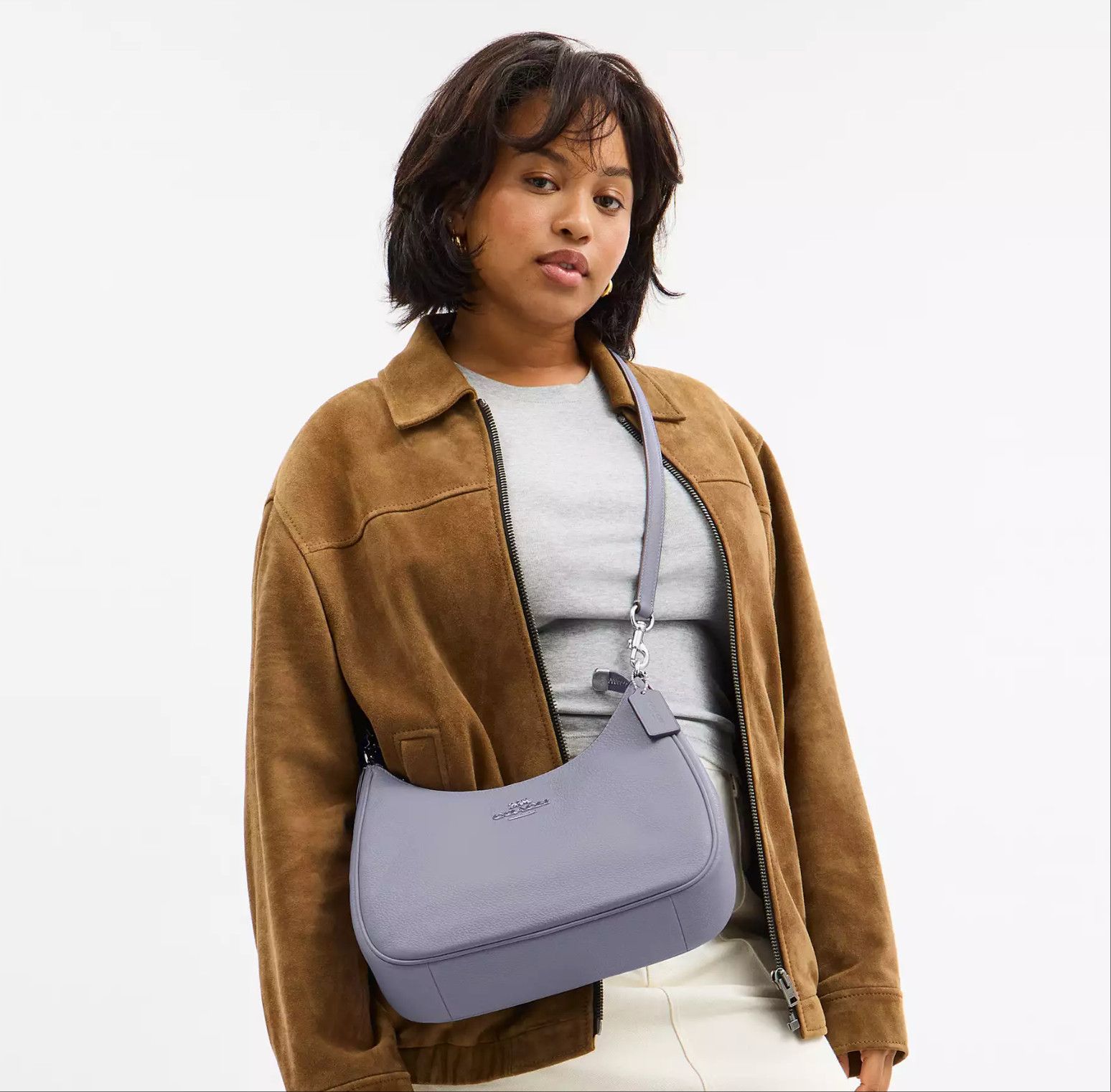 Coach Teri Hobo Bag Silver/Mist CV935 Size ONE SIZE - 7 Thumbnail