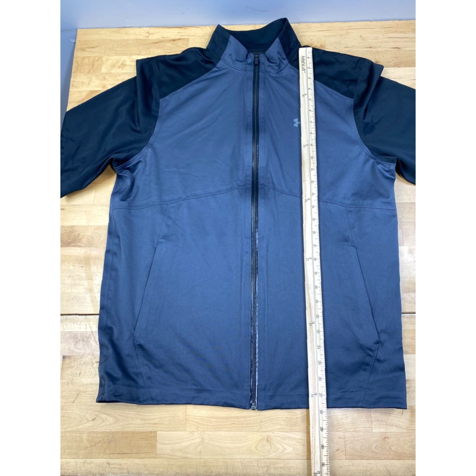 Under Armour Under armour Jacket Mens M Gray Loose Zip Mock Neck Casual Activewear Track Jacket Full Zip Pockets Lightweight Regular Modern Mens Size US M / EU 48-50 / 2 - 3 Thumbnail