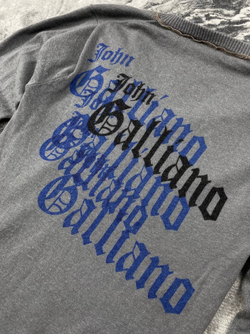 John Galliano John Galliano Cashmere Wool V-Neck Knit Sweater Big Logo Size US M / EU 48-50 / 2 - 11 Thumbnail