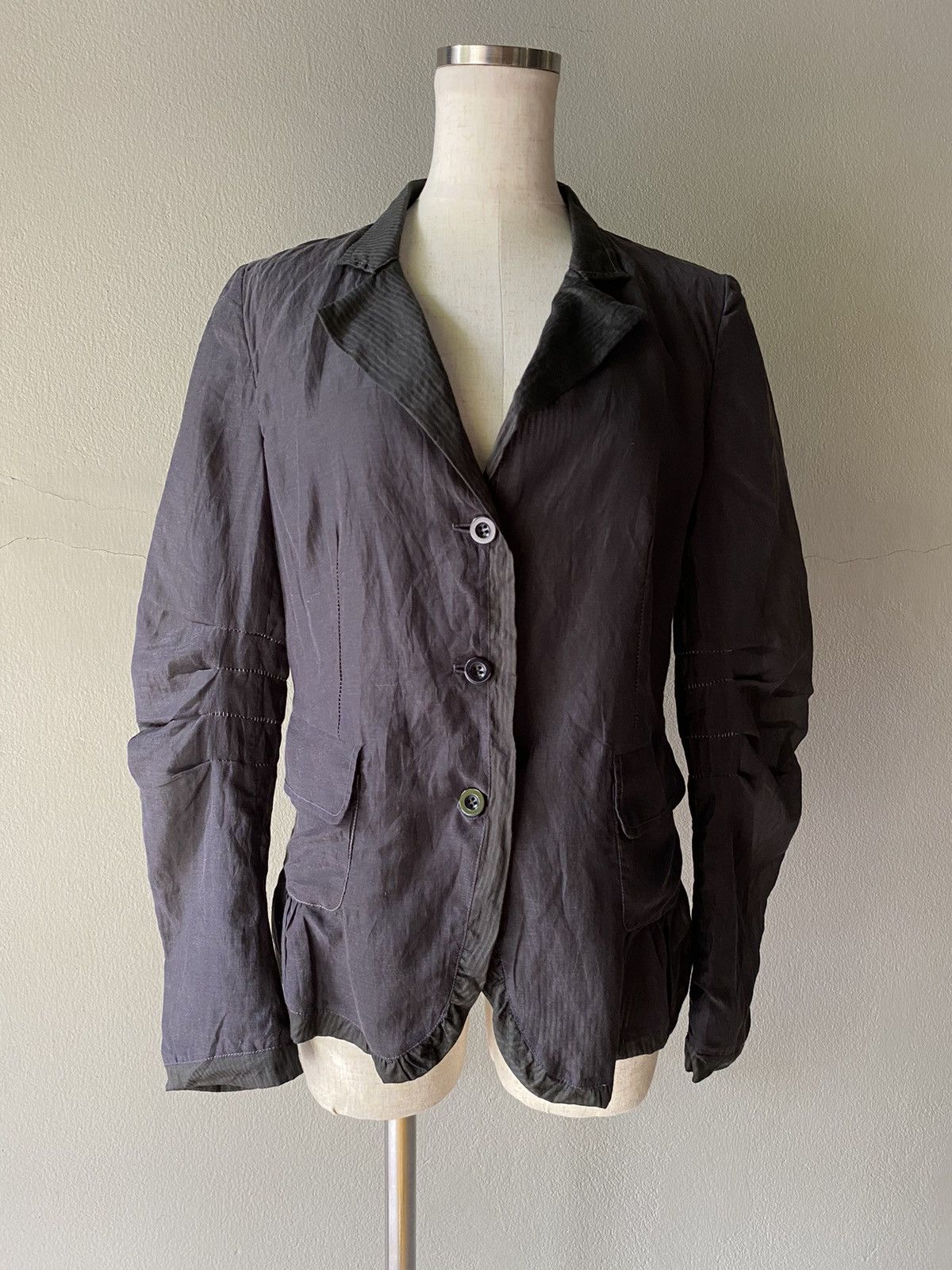 Marithe + Francois Girbaud Marithe Francois Girbaud women blazer in light and dark gray Size S / US 4 / IT 40 - 4 Thumbnail
