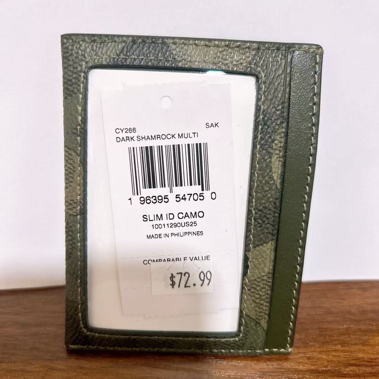 Coach Slim Id Card Case In Signature Camo Print CY266 Size ONE SIZE - 3 Thumbnail