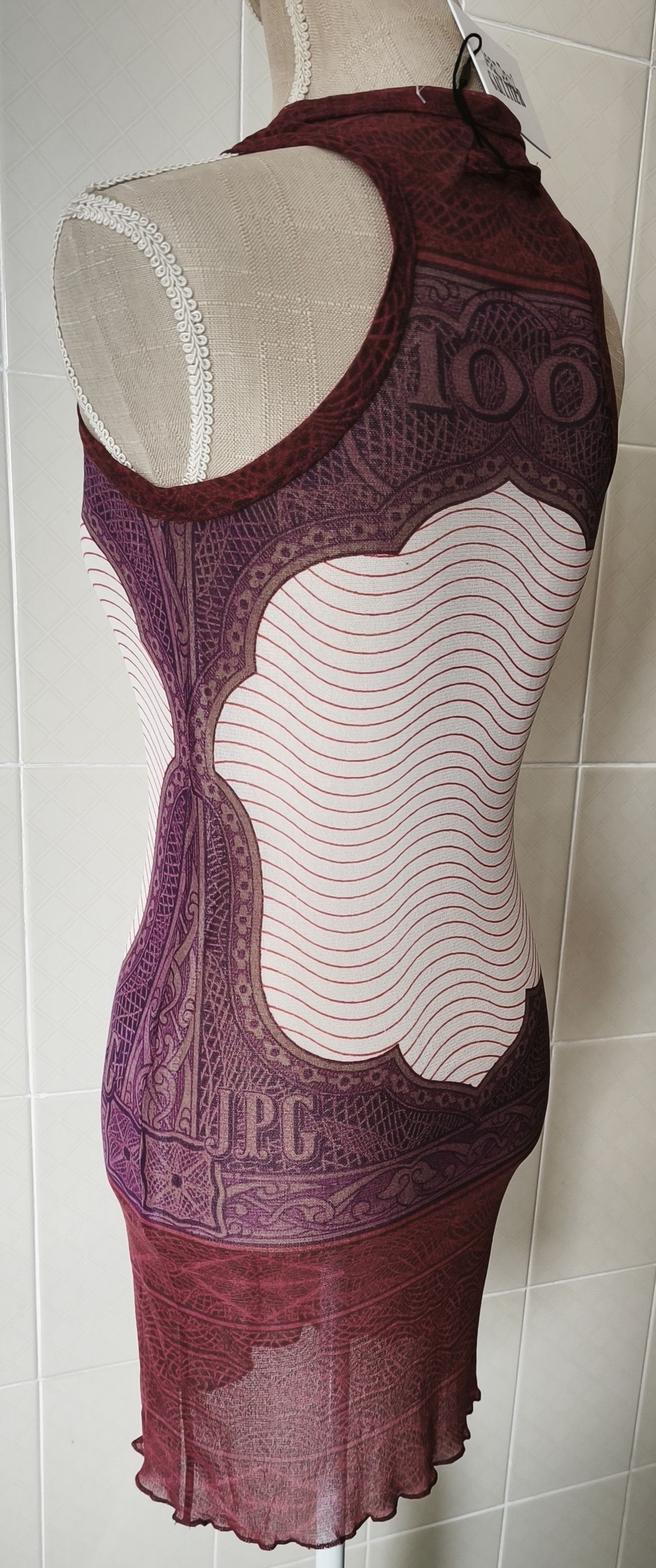 Jean Paul Gaultier Cartouche short dress in purple and burgundy Size M / US 6-8 / IT 42-44 - 20 Thumbnail