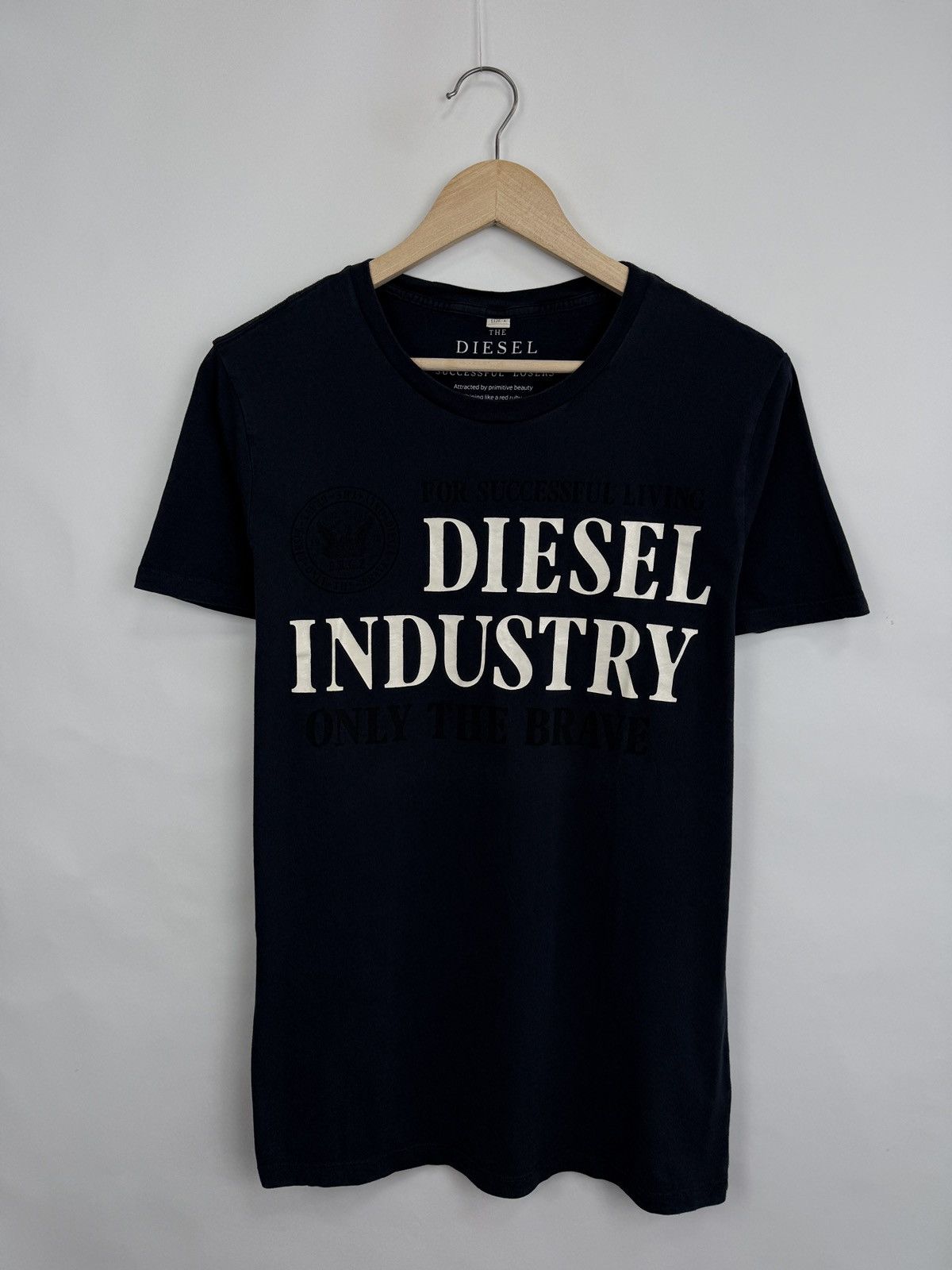 Diesel 🇺🇸 Vintage Y2K Diesel Industry Only The Brave T-Shirt Rare Size US M / EU 48-50 / 2 - 3 Thumbnail