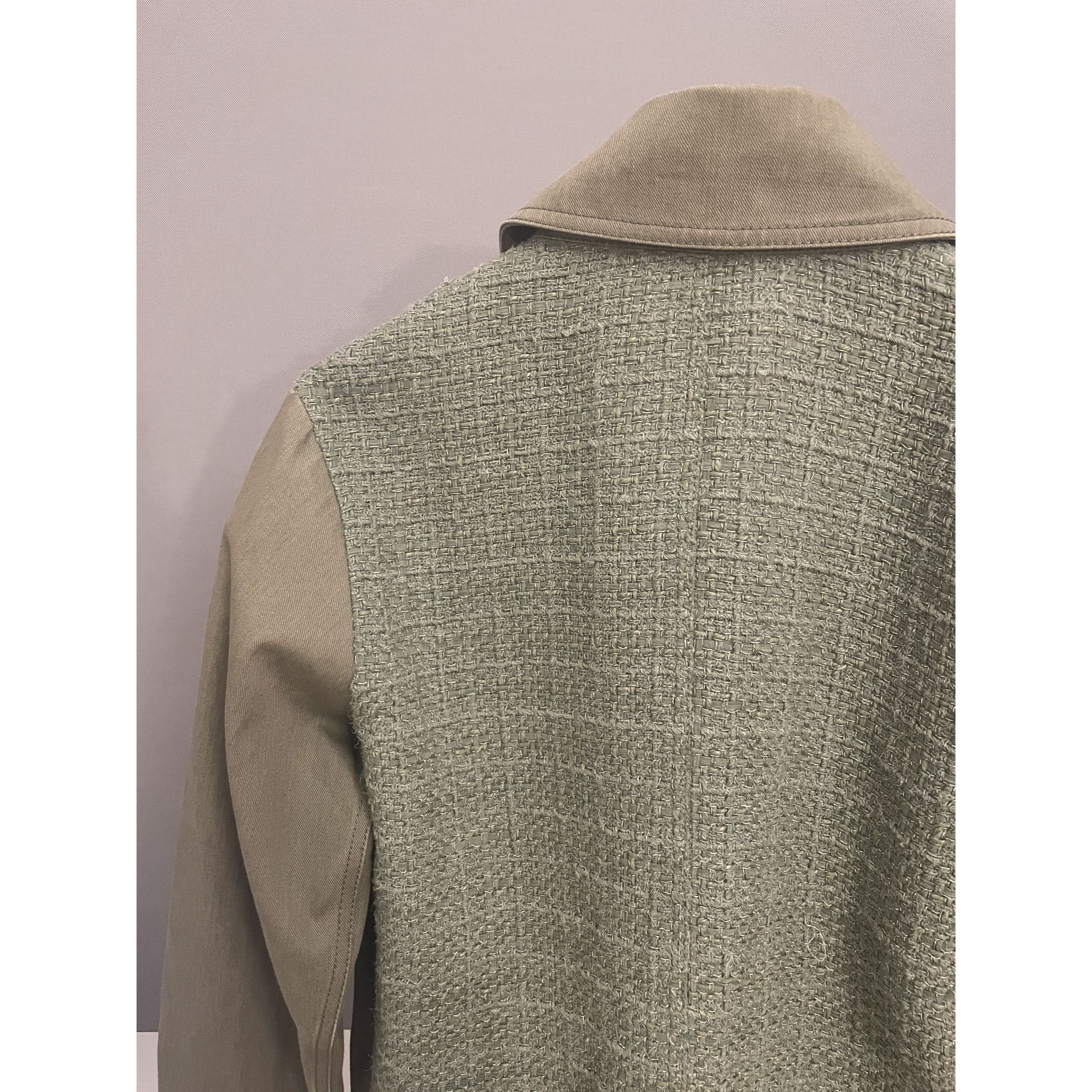 Chanel Chanel Military-Inspired Olive Green Jacket With Textured Tw Size XXS / US 00 / IT 34 - 6 Thumbnail