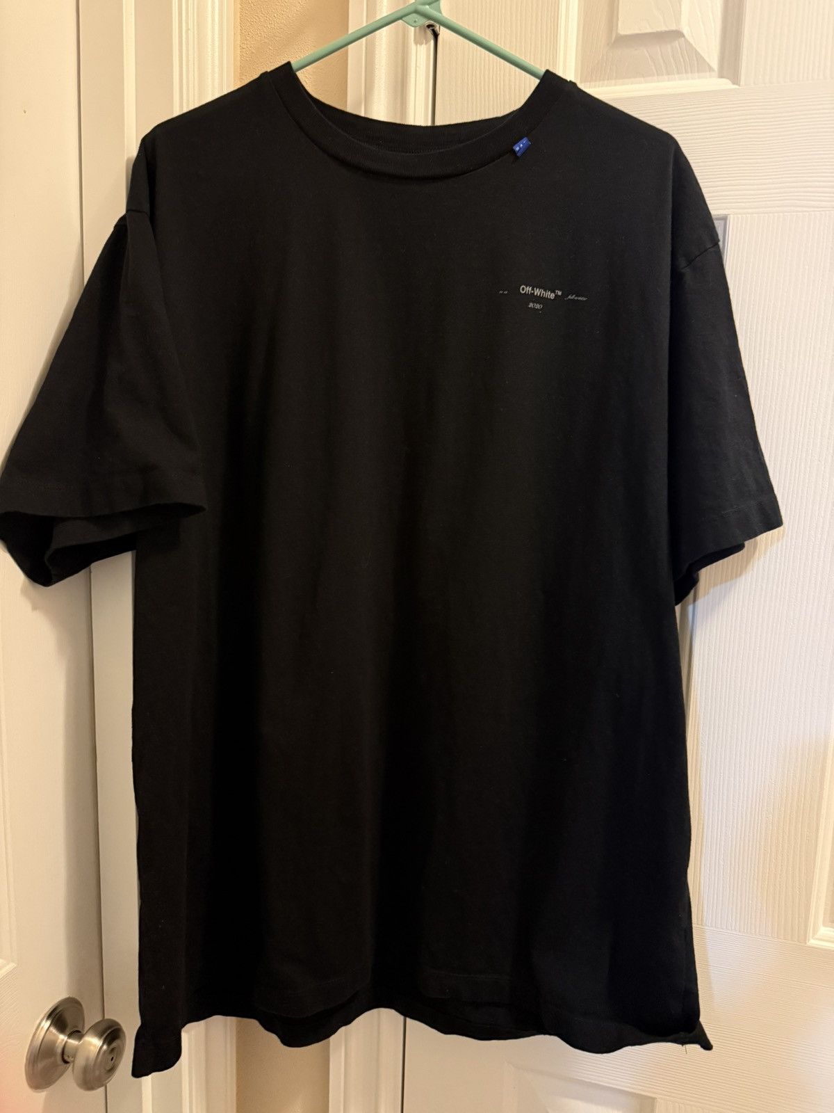 OFF WHITE☆OVERSIZE UNFINISHED PRINT COTTON T-SHIRT / black 20652256_50666897_322.jpg