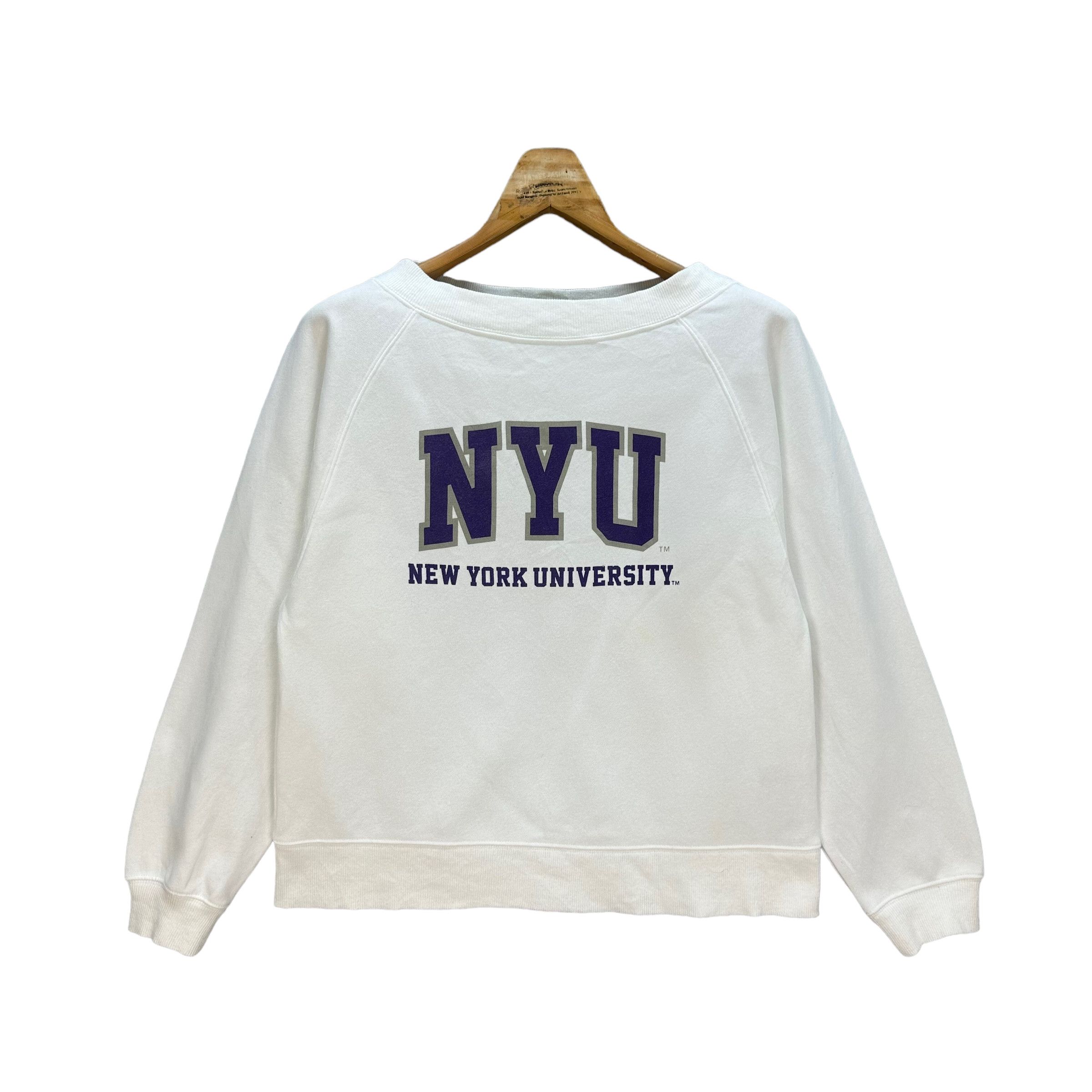image of Viceroy University New York University Big Logo Sweatshirts 8128-204 in White, Women's (Size Medium