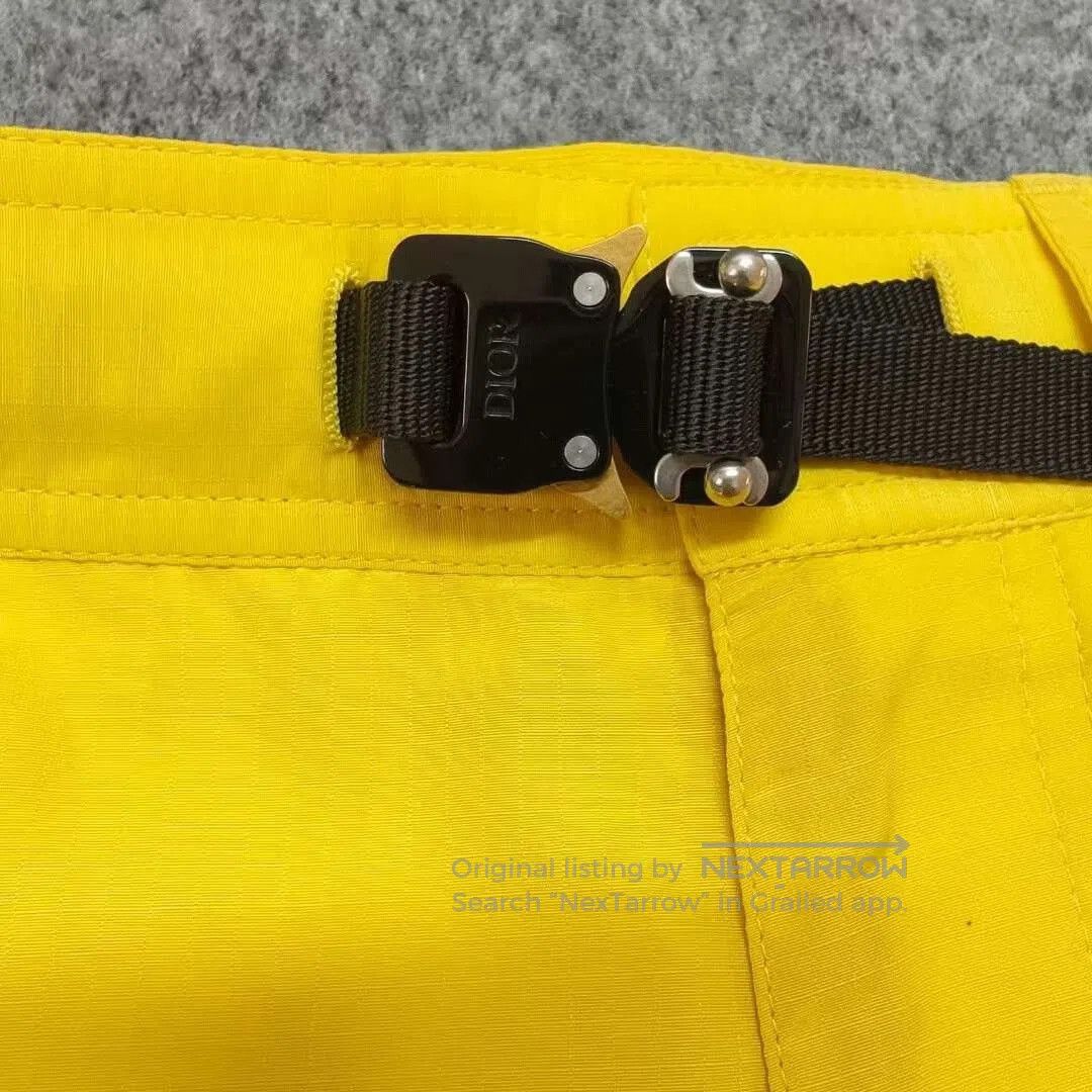 Dior dior yellow drawstring shorts with buckle. Size US 38 / EU 54 - 9 Thumbnail